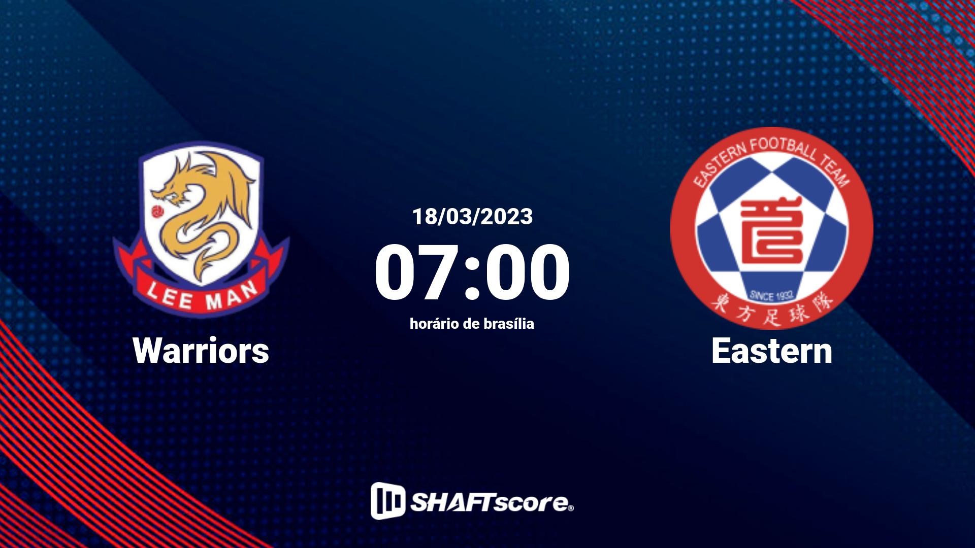 Estatísticas do jogo Warriors vs Eastern 18.03 07:00