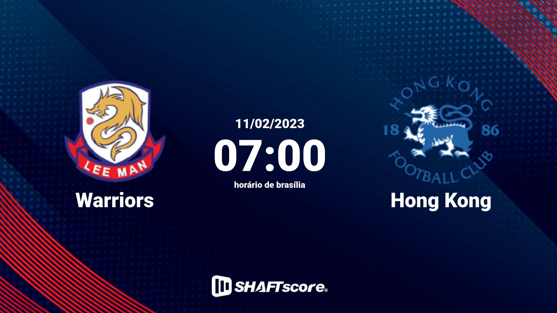 Estatísticas do jogo Warriors vs Hong Kong 11.02 07:00