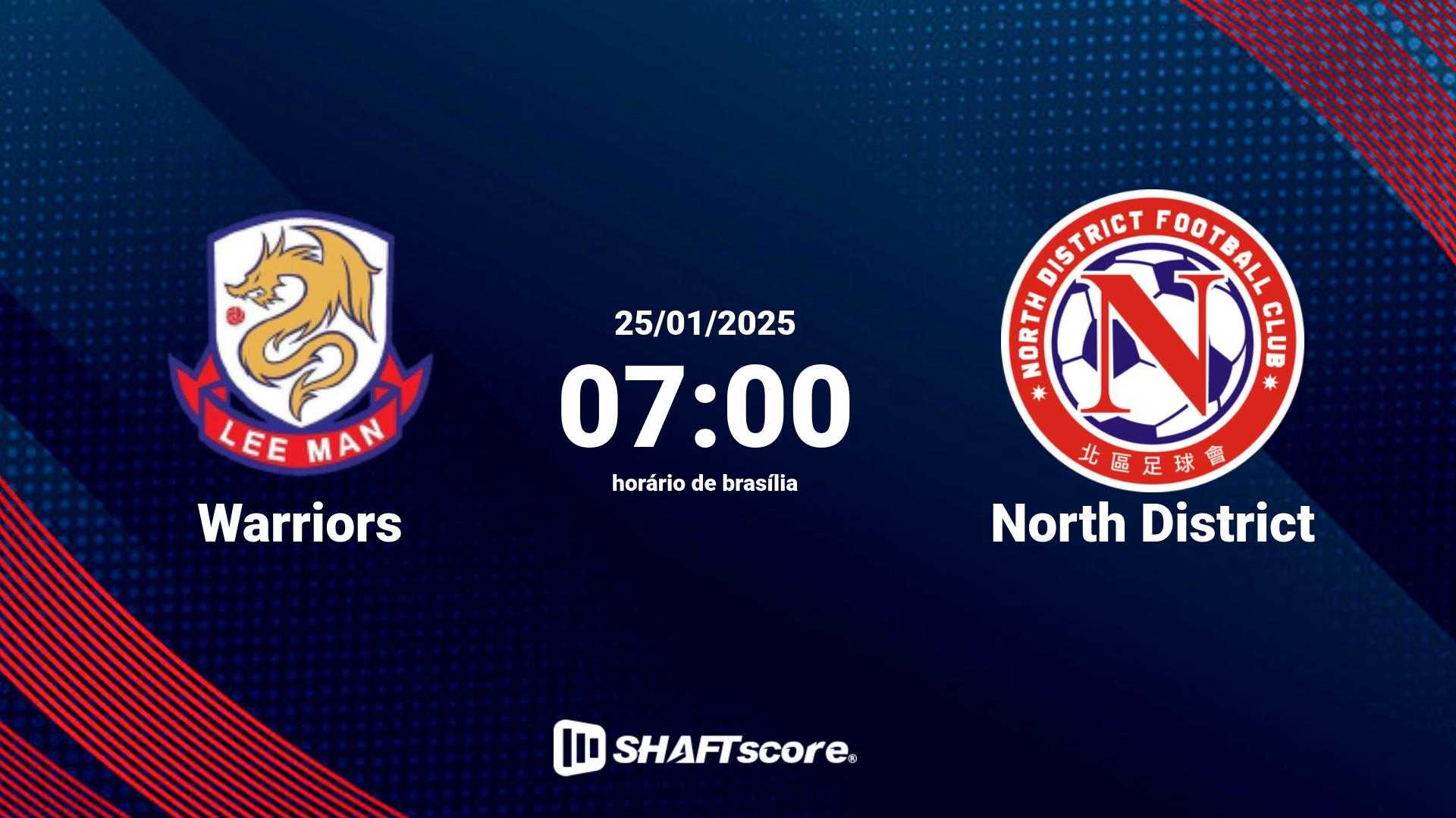 Estatísticas do jogo Warriors vs North District 25.01 07:00