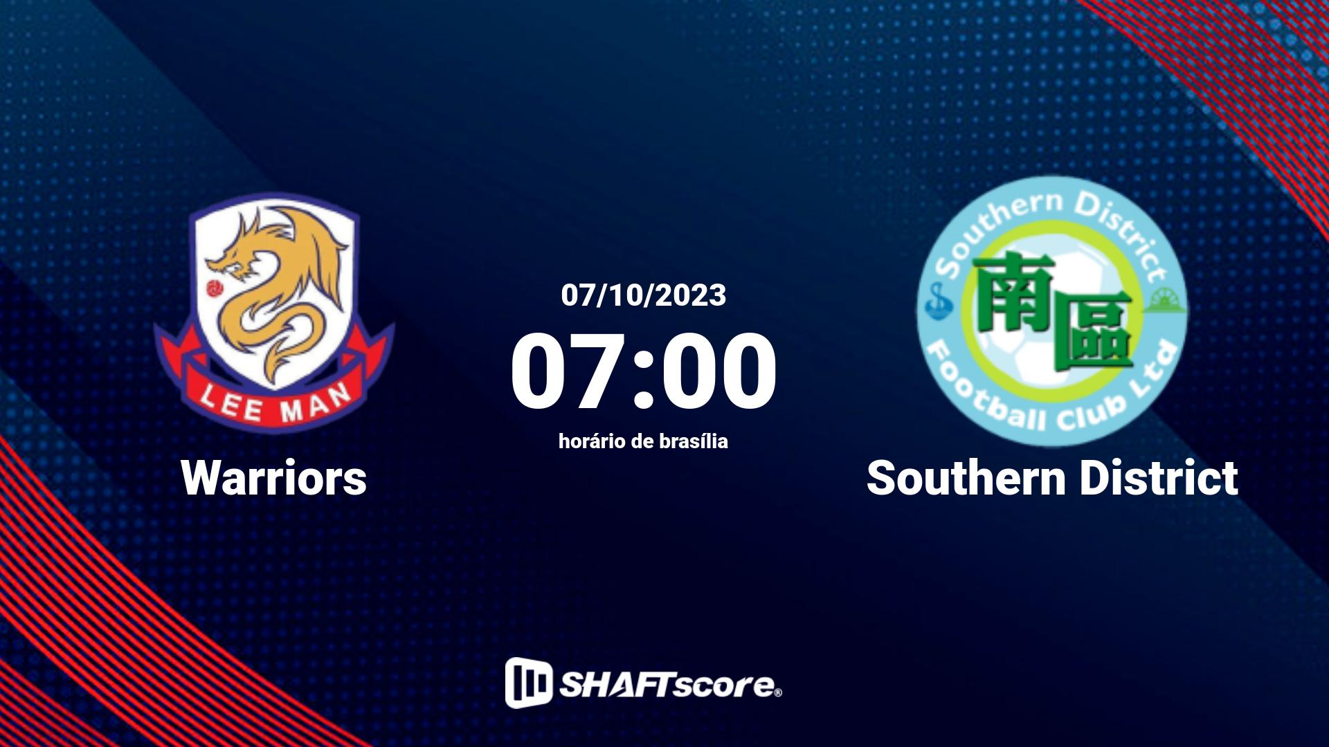 Estatísticas do jogo Warriors vs Southern District 07.10 07:00