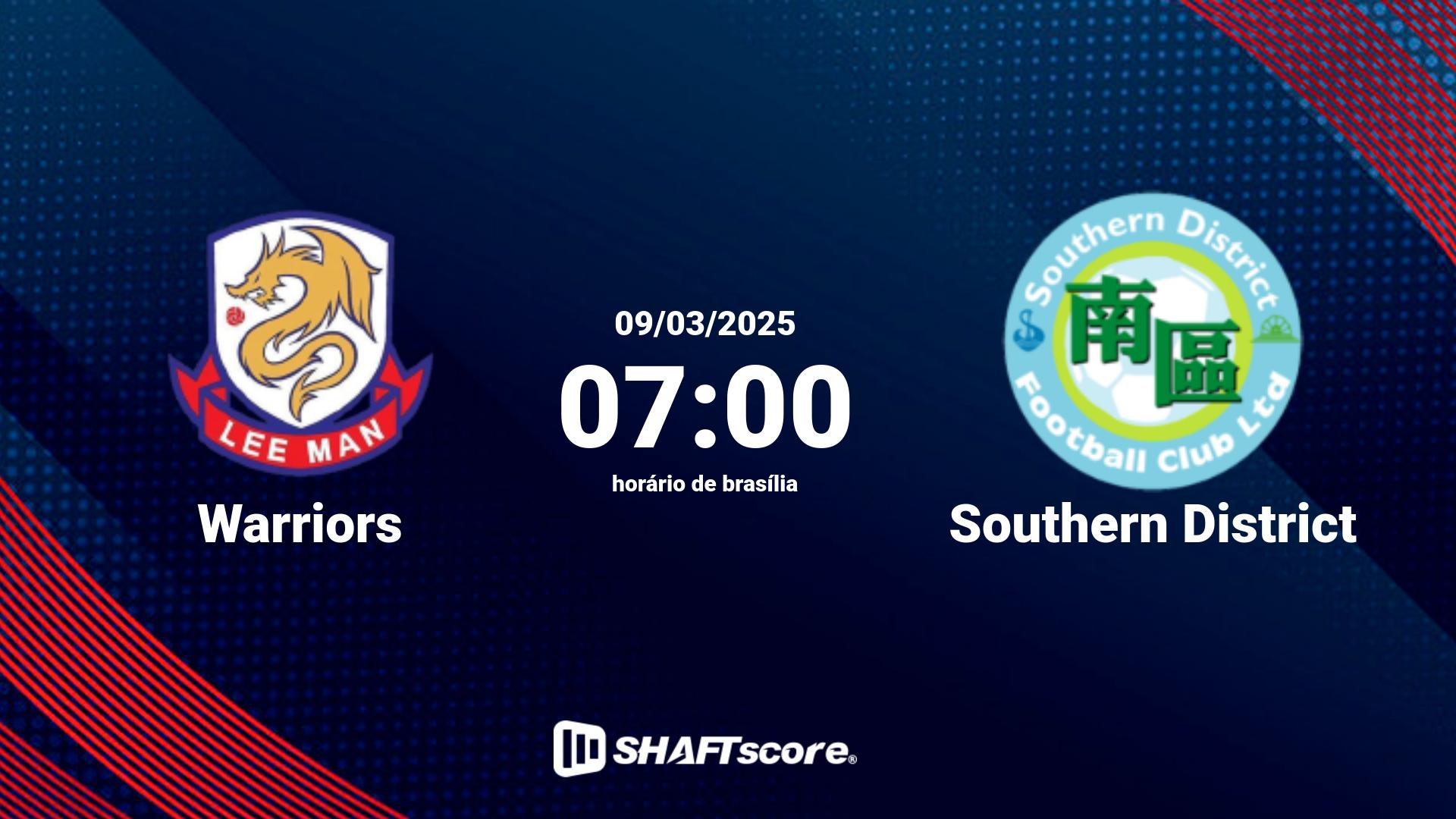 Estatísticas do jogo Warriors vs Southern District 09.03 07:00