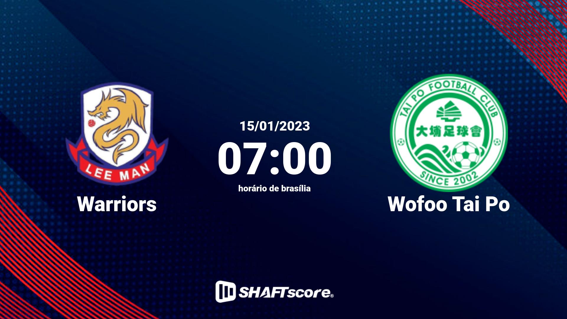 Estatísticas do jogo Warriors vs Wofoo Tai Po 15.01 07:00