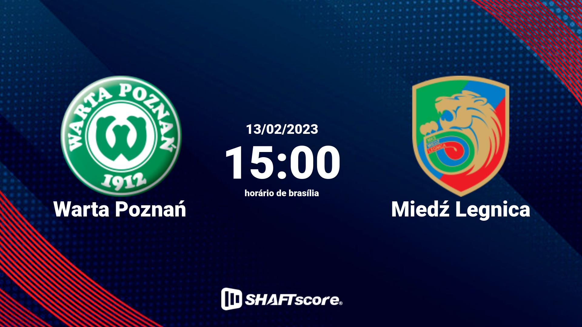 Estatísticas do jogo Warta Poznań vs Miedź Legnica 13.02 15:00