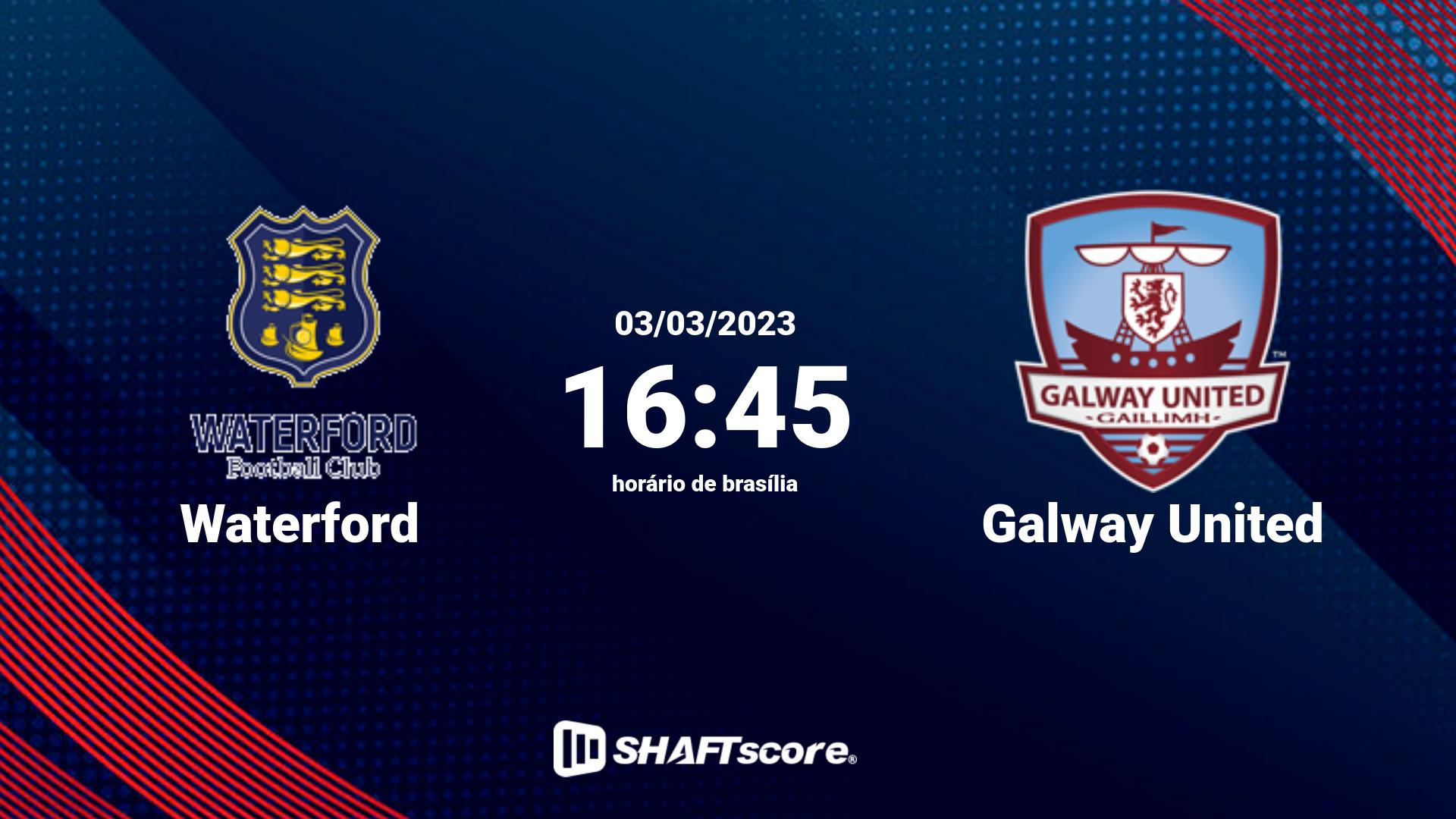 Estatísticas do jogo Waterford vs Galway United 03.03 16:45