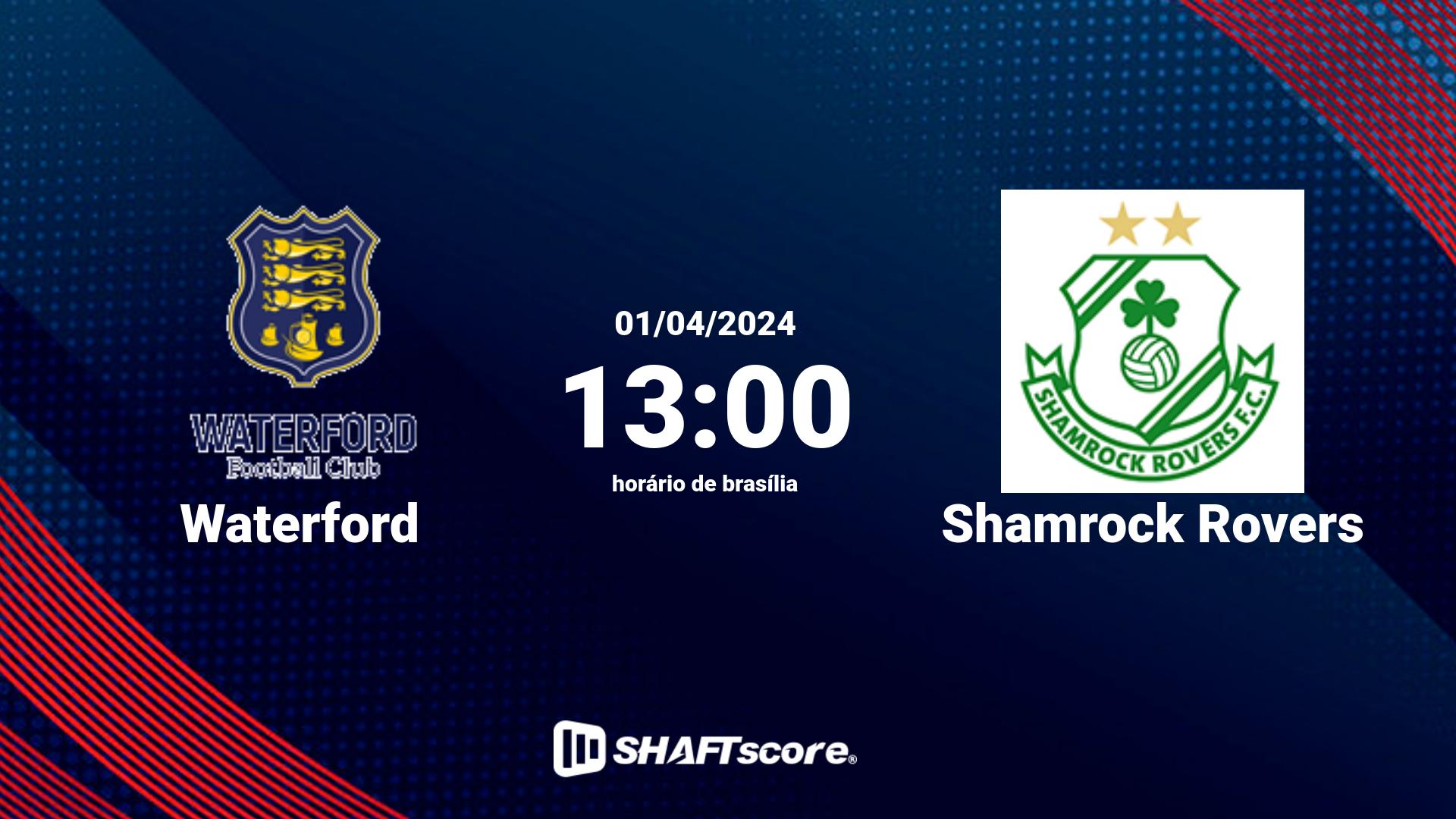 Estatísticas do jogo Waterford vs Shamrock Rovers 01.04 13:00