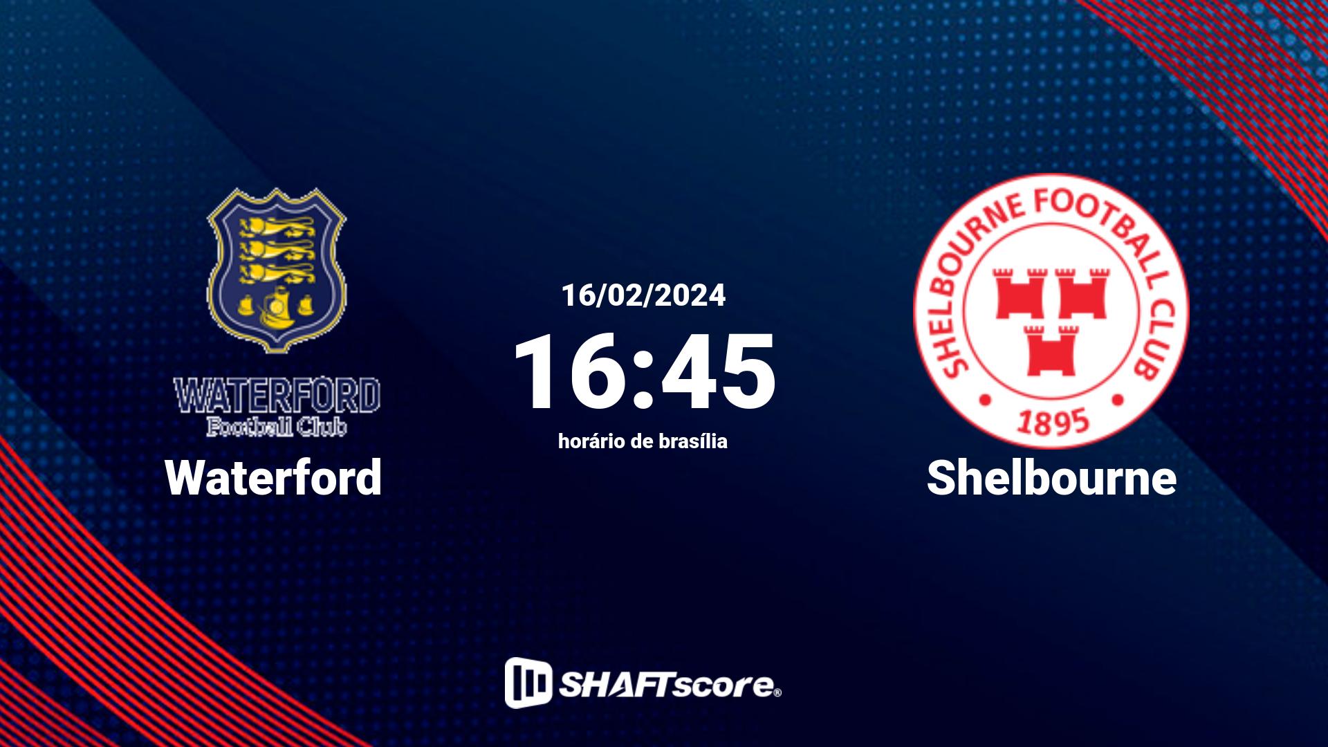 Estatísticas do jogo Waterford vs Shelbourne 16.02 16:45