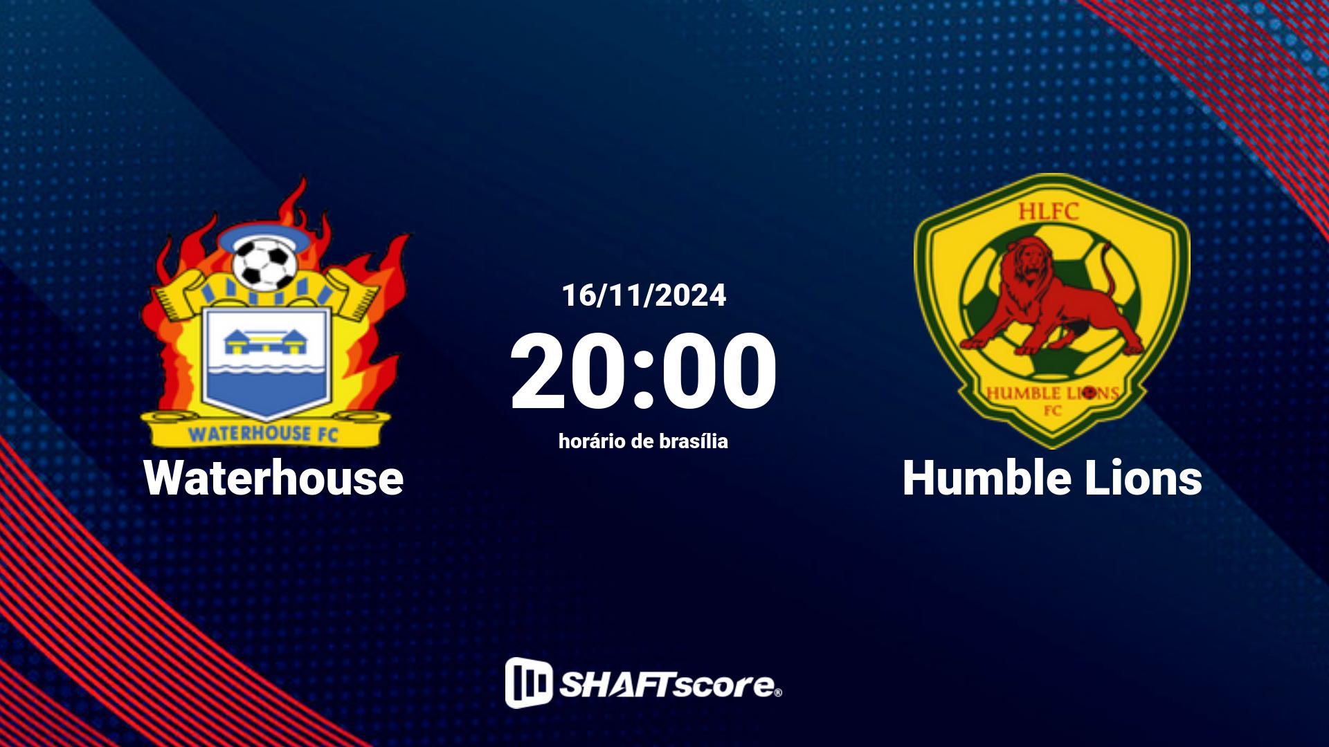 Estatísticas do jogo Waterhouse vs Humble Lions 16.11 20:00