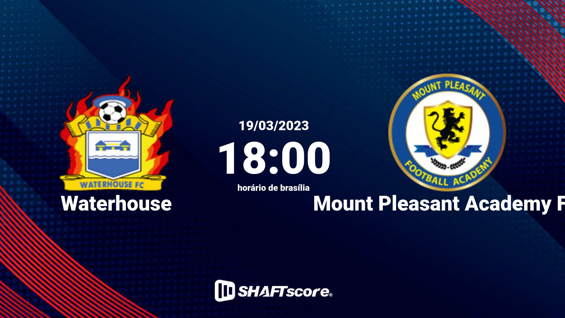 Estatísticas do jogo Waterhouse vs Mount Pleasant Academy FC 19.03 18:00