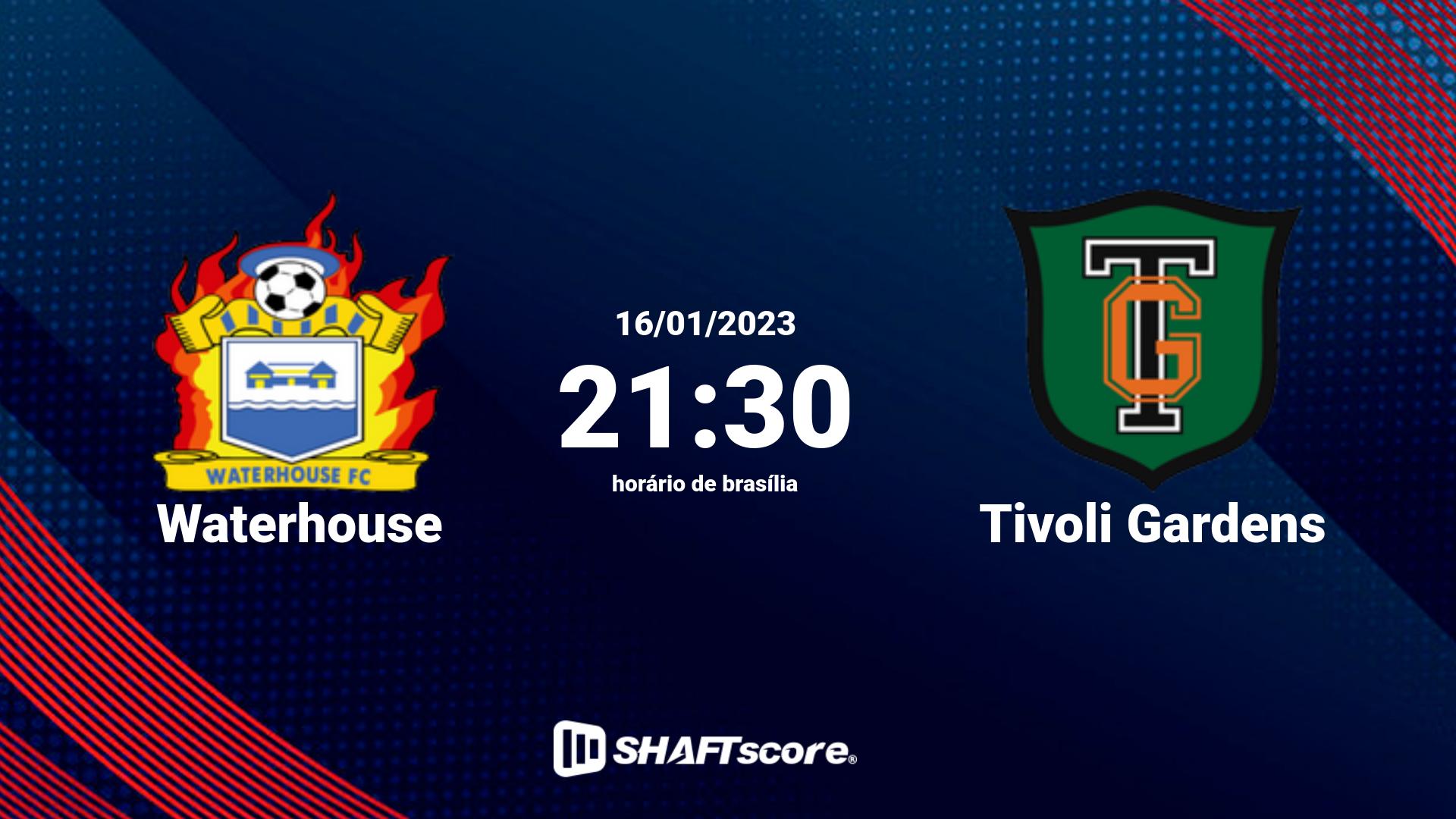 Estatísticas do jogo Waterhouse vs Tivoli Gardens 16.01 21:30