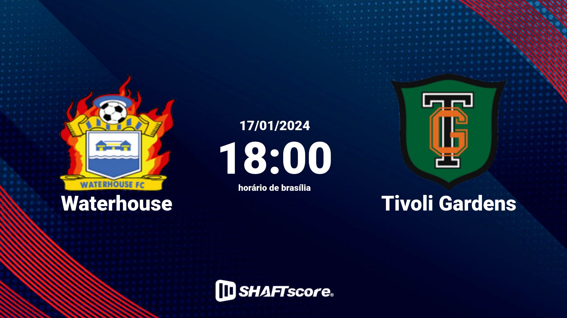 Estatísticas do jogo Waterhouse vs Tivoli Gardens 17.01 18:00