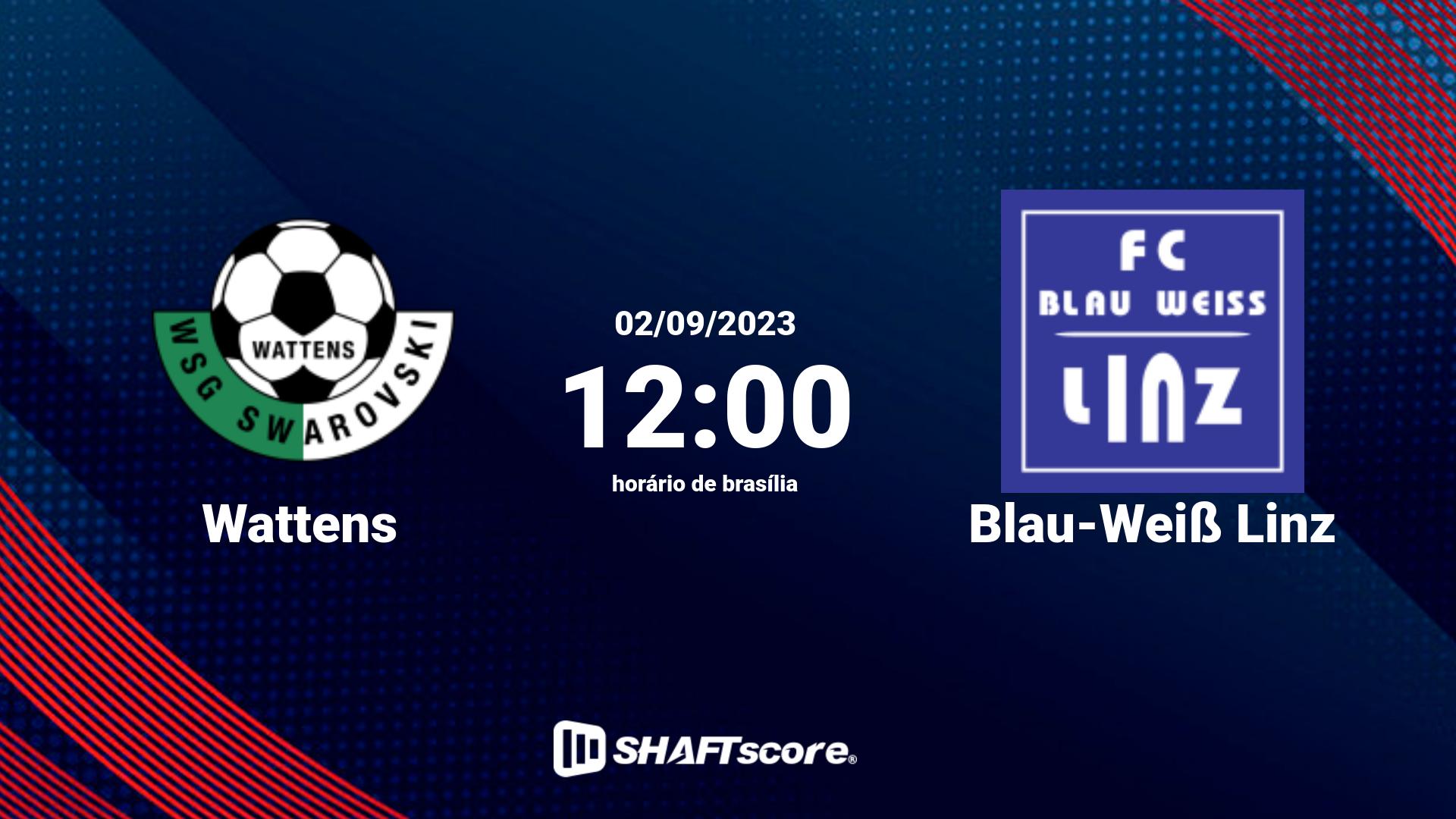 Estatísticas do jogo Wattens vs Blau-Weiß Linz 02.09 12:00