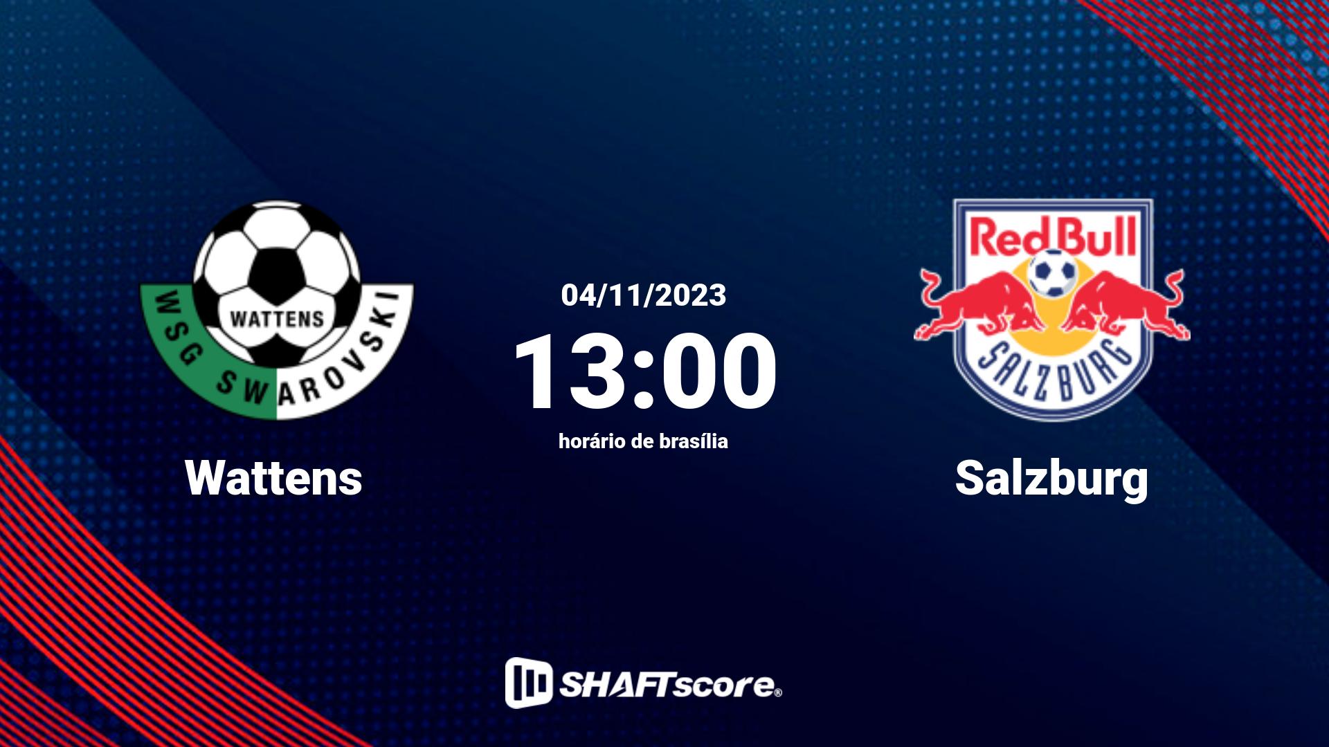 Estatísticas do jogo Wattens vs Salzburg 04.11 13:00