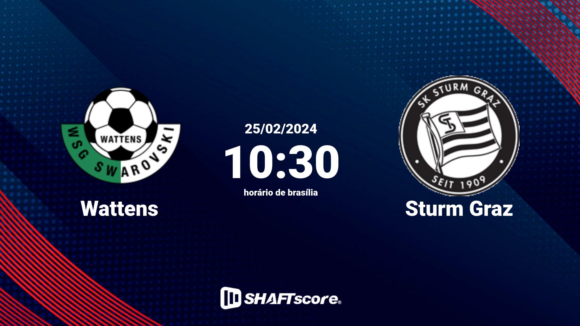 Estatísticas do jogo Wattens vs Sturm Graz 25.02 10:30