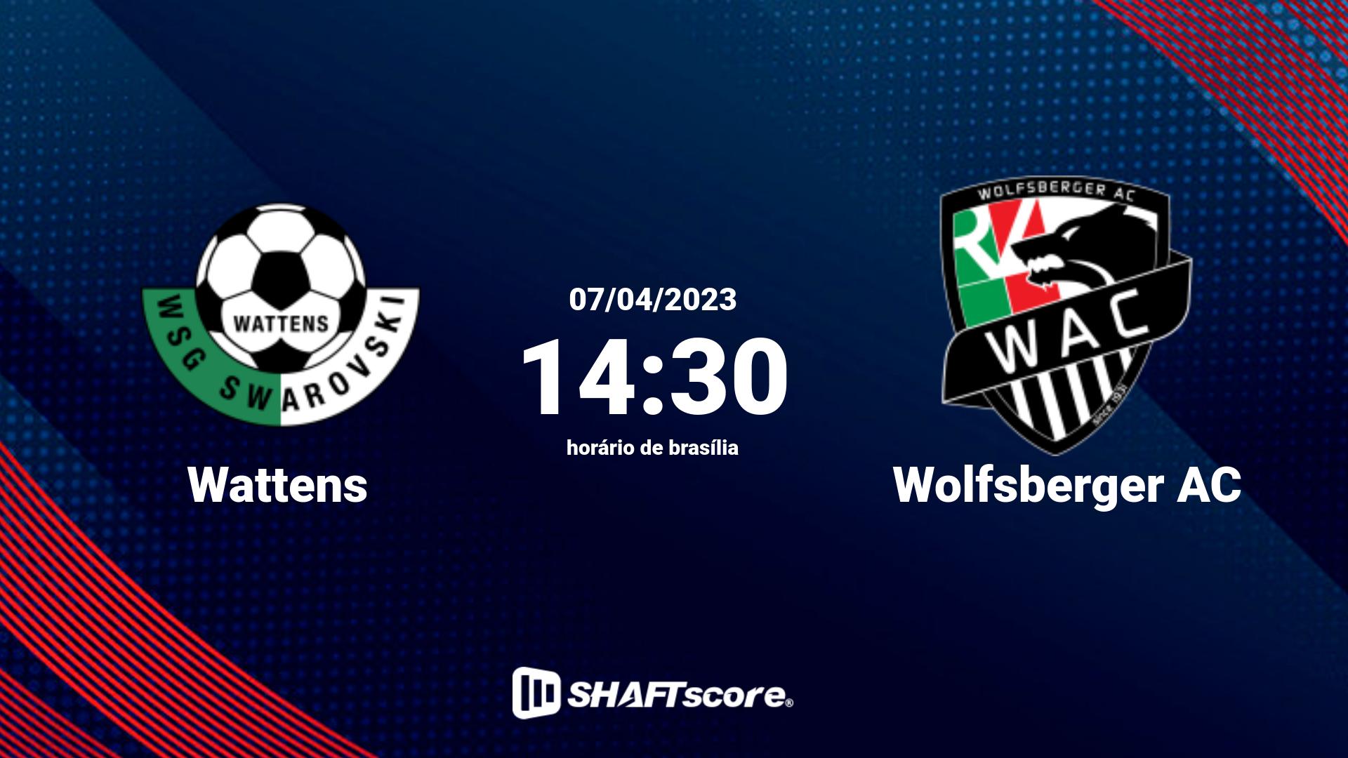 Estatísticas do jogo Wattens vs Wolfsberger AC 07.04 14:30