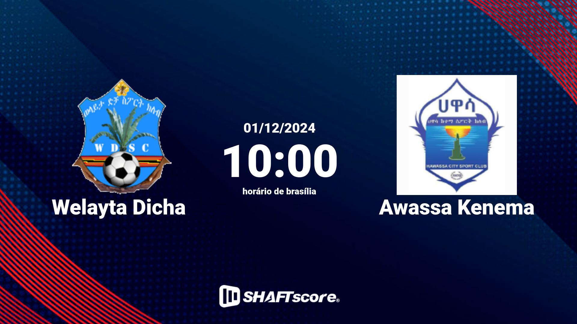 Estatísticas do jogo Welayta Dicha vs Awassa Kenema 01.12 10:00