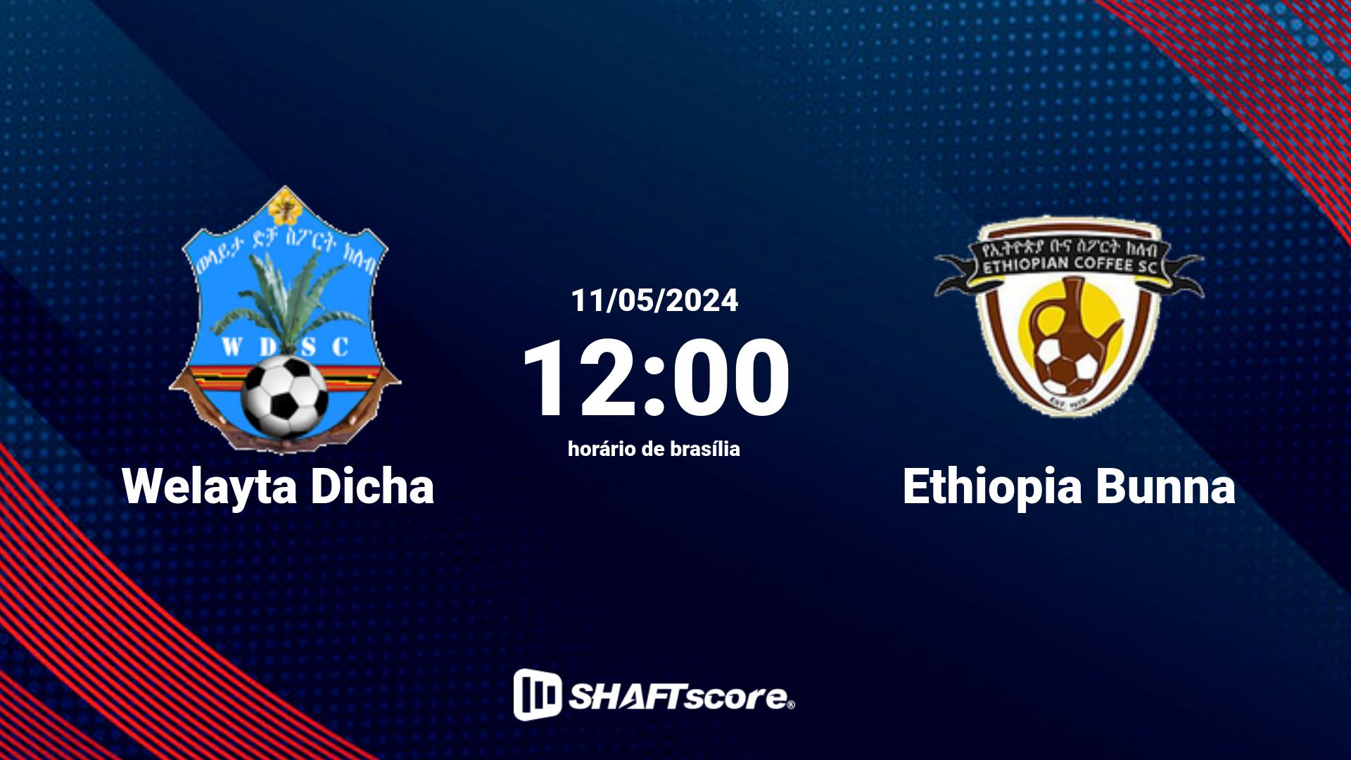 Estatísticas do jogo Welayta Dicha vs Ethiopia Bunna 11.05 12:00