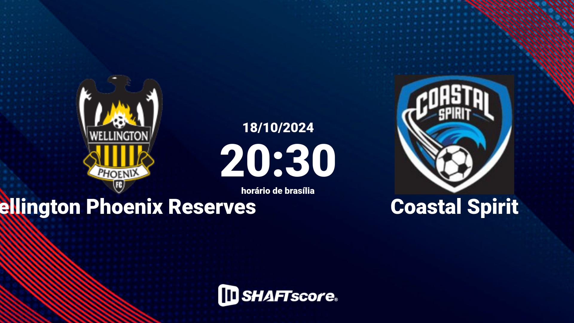 Estatísticas do jogo Wellington Phoenix Reserves vs Coastal Spirit 18.10 20:30