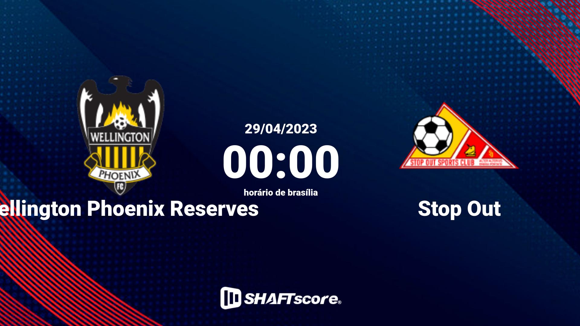 Estatísticas do jogo Wellington Phoenix Reserves vs Stop Out 29.04 00:00