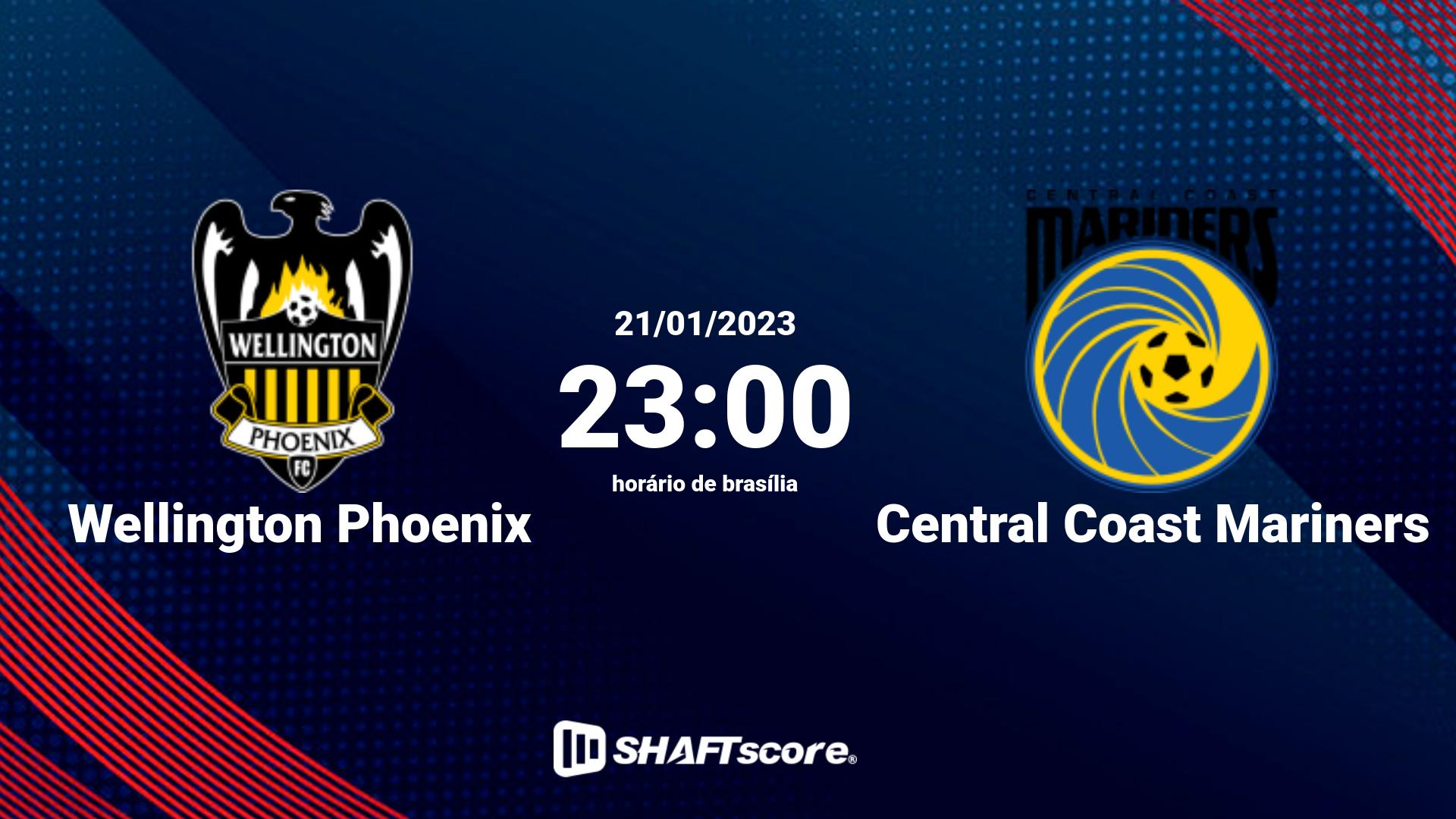 Estatísticas do jogo Wellington Phoenix vs Central Coast Mariners 21.01 23:00