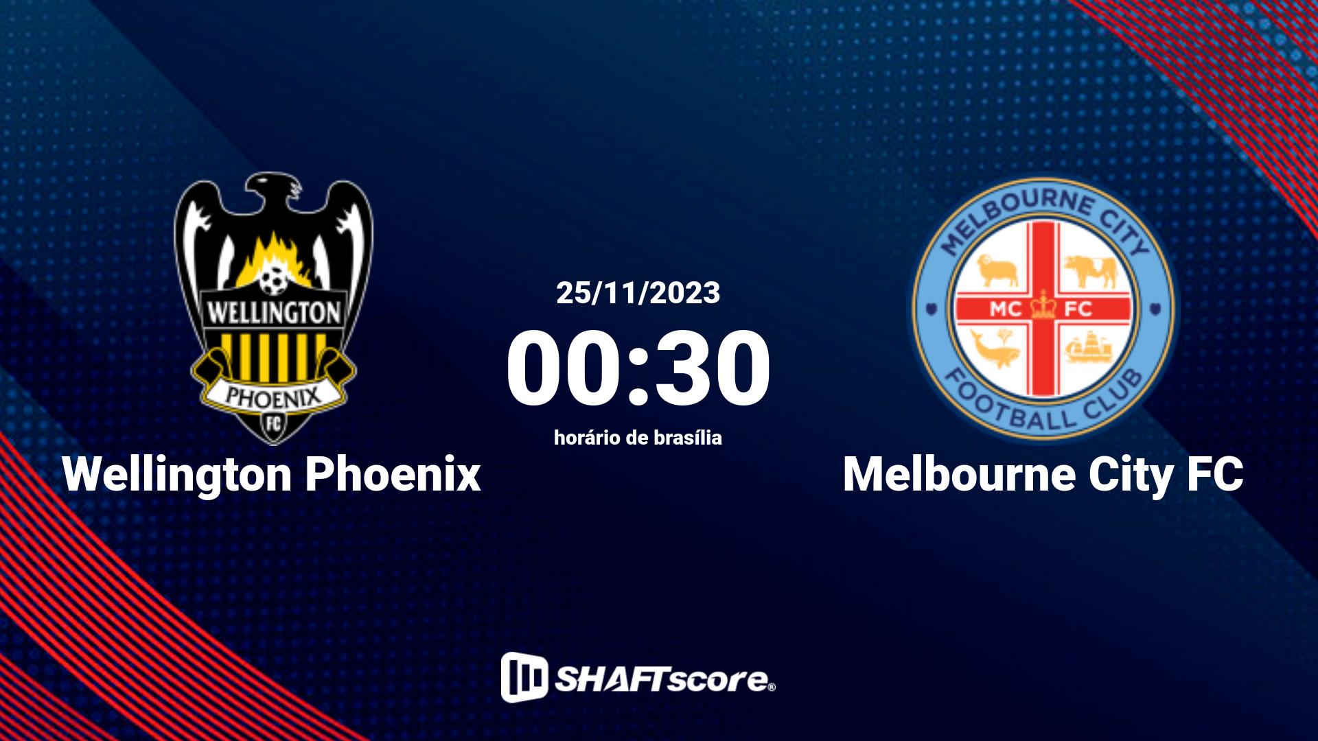 Estatísticas do jogo Wellington Phoenix vs Melbourne City FC 25.11 00:30