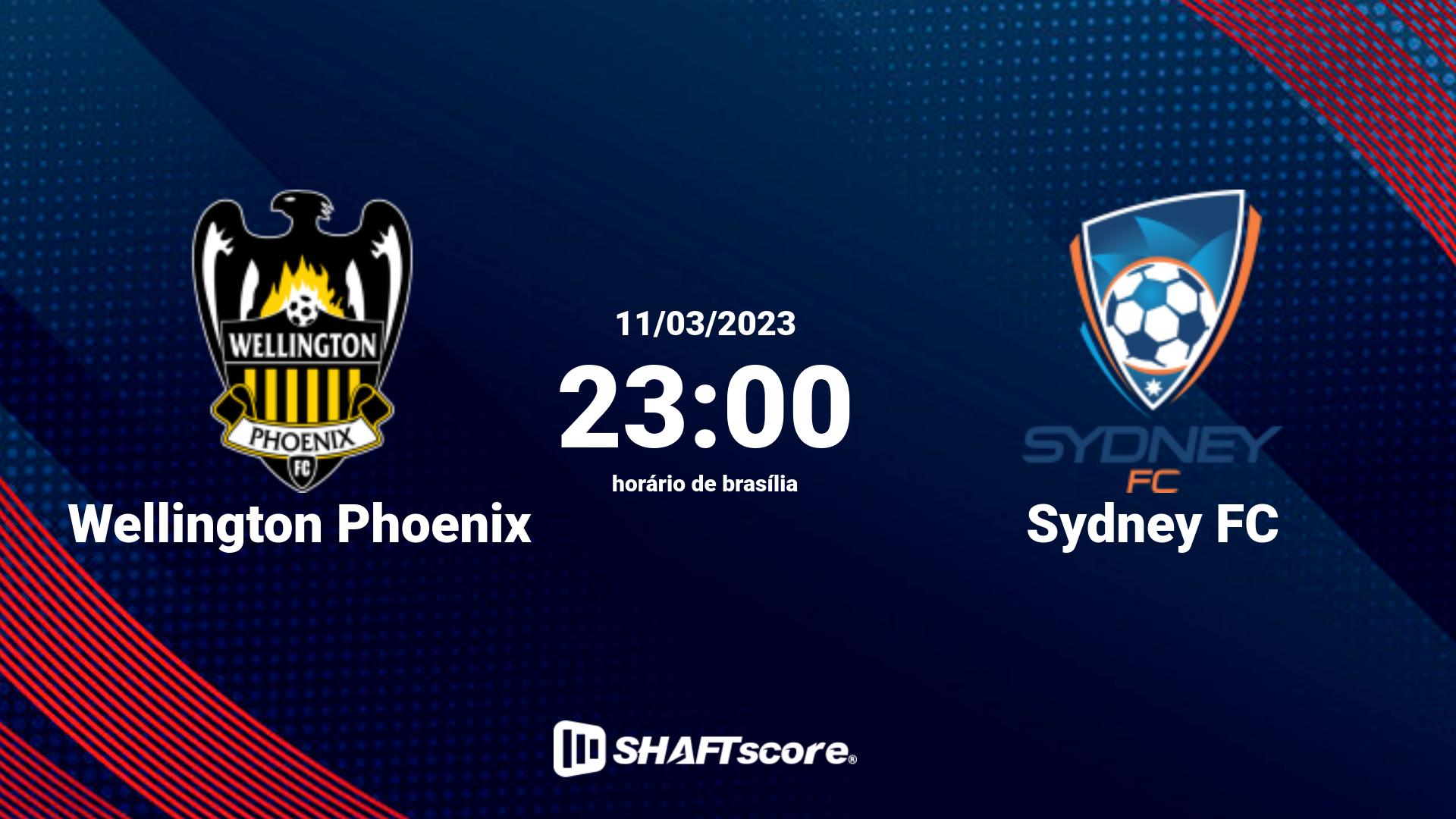 Estatísticas do jogo Wellington Phoenix vs Sydney FC 11.03 23:00