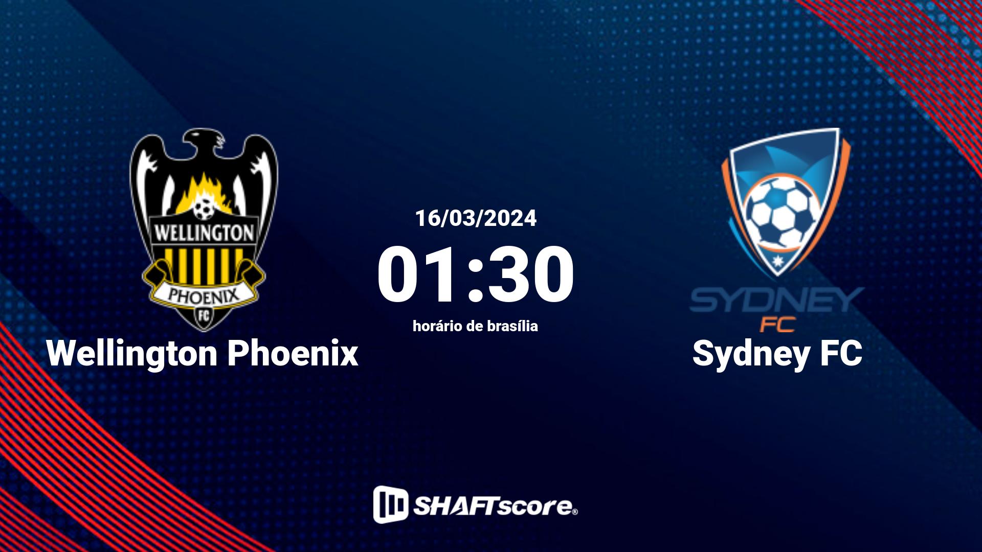 Estatísticas do jogo Wellington Phoenix vs Sydney FC 16.03 01:30