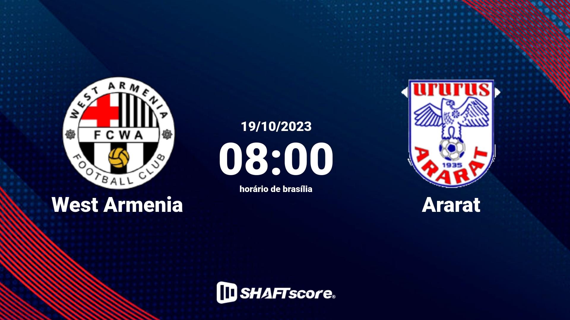 Estatísticas do jogo West Armenia vs Ararat 19.10 08:00