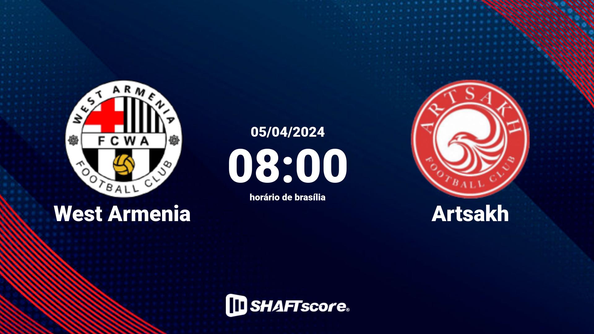 Estatísticas do jogo West Armenia vs Artsakh 05.04 08:00