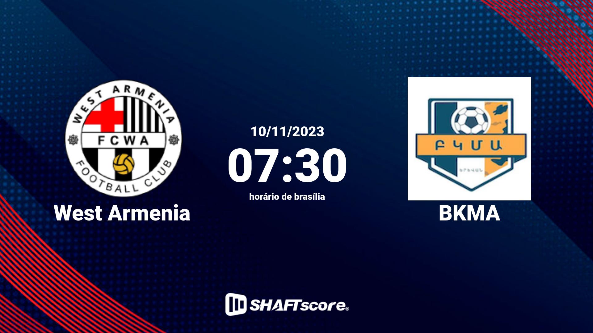 Estatísticas do jogo West Armenia vs BKMA 10.11 07:30