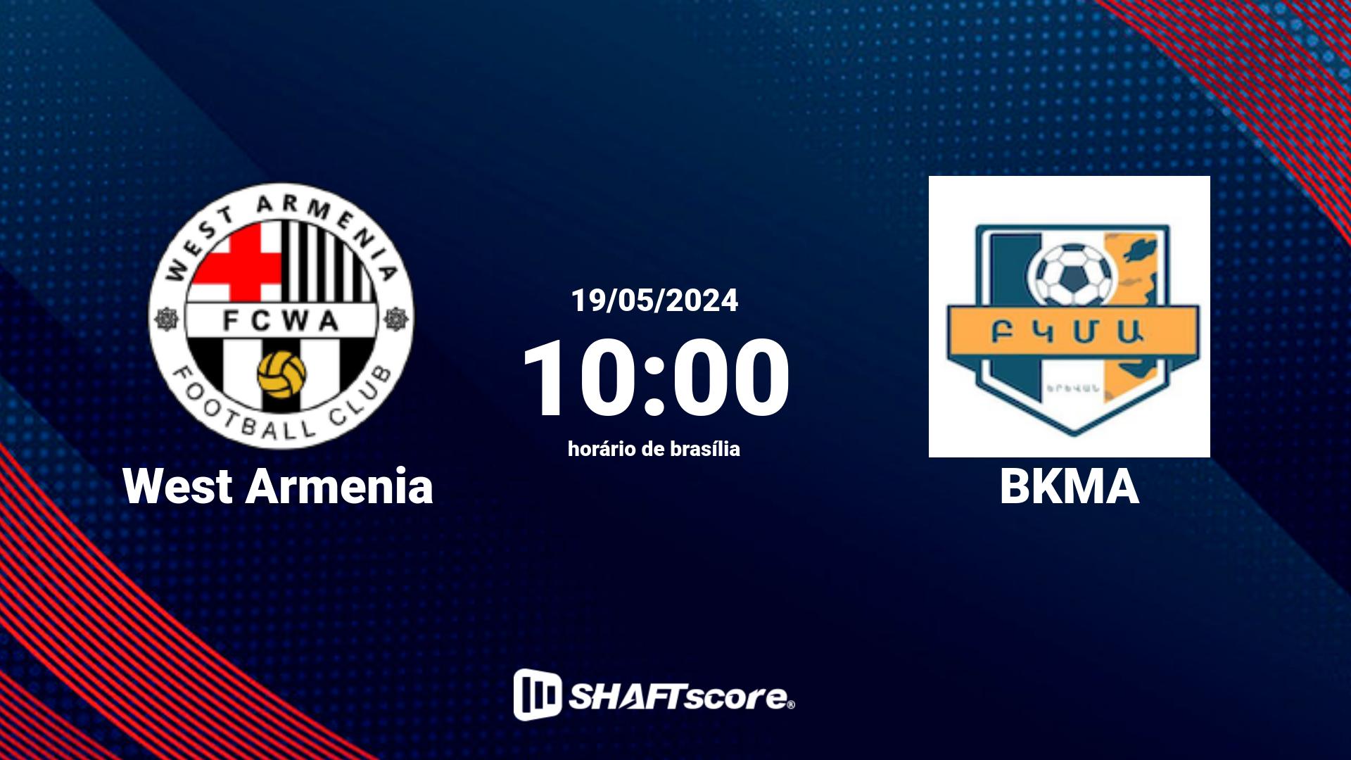 Estatísticas do jogo West Armenia vs BKMA 19.05 10:00