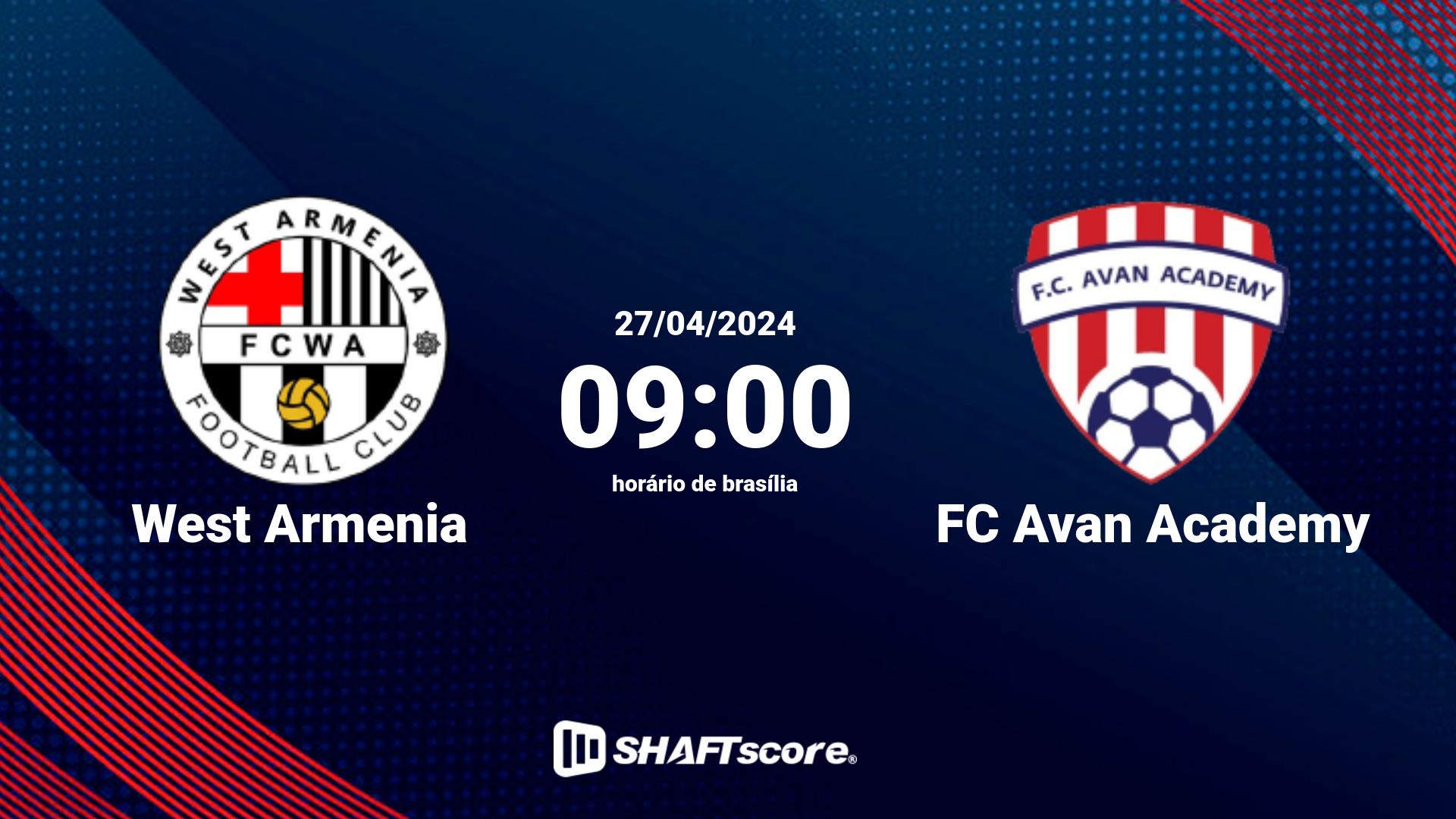 Estatísticas do jogo West Armenia vs FC Avan Academy 27.04 09:00