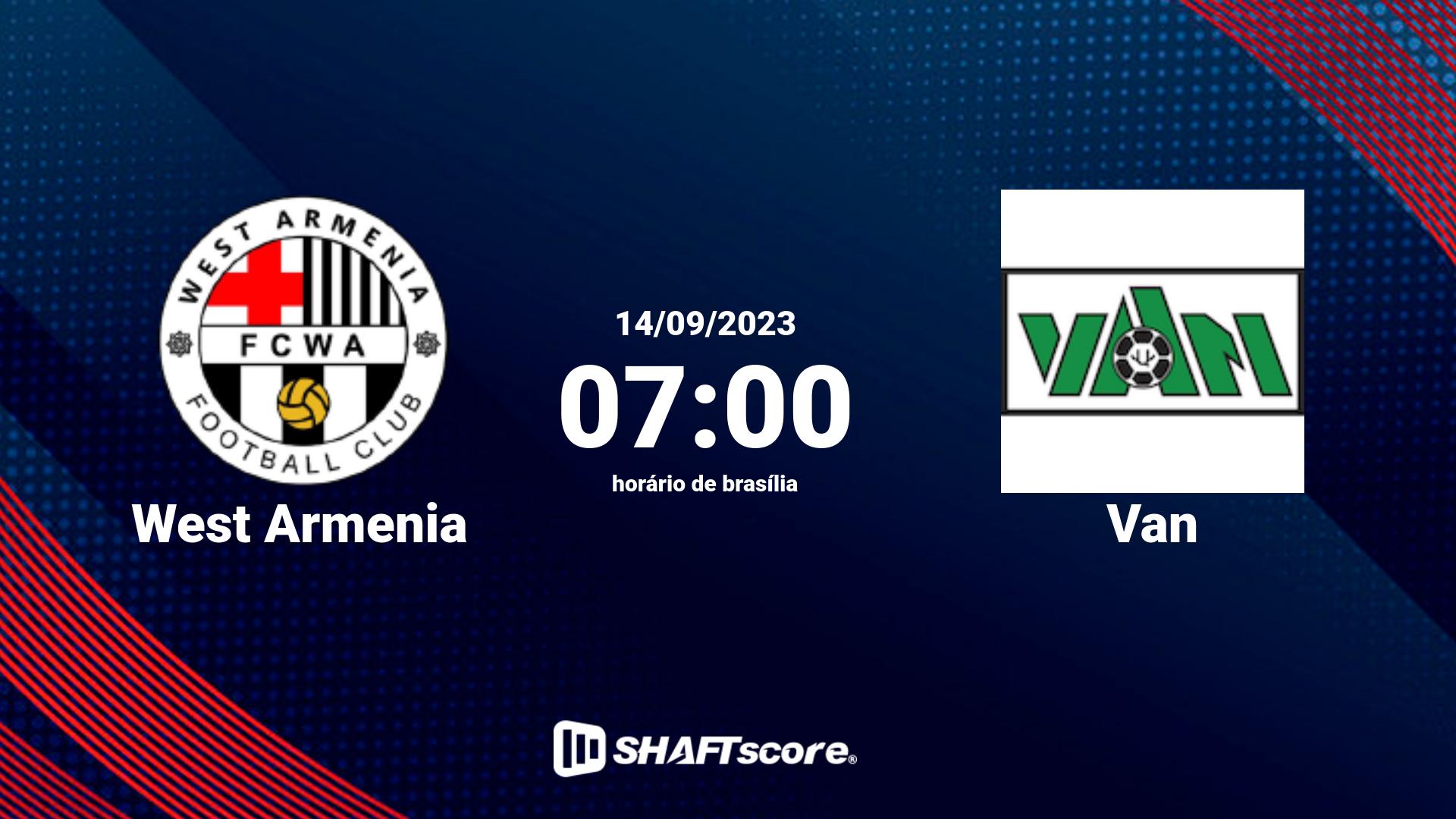 Estatísticas do jogo West Armenia vs Van 14.09 07:00