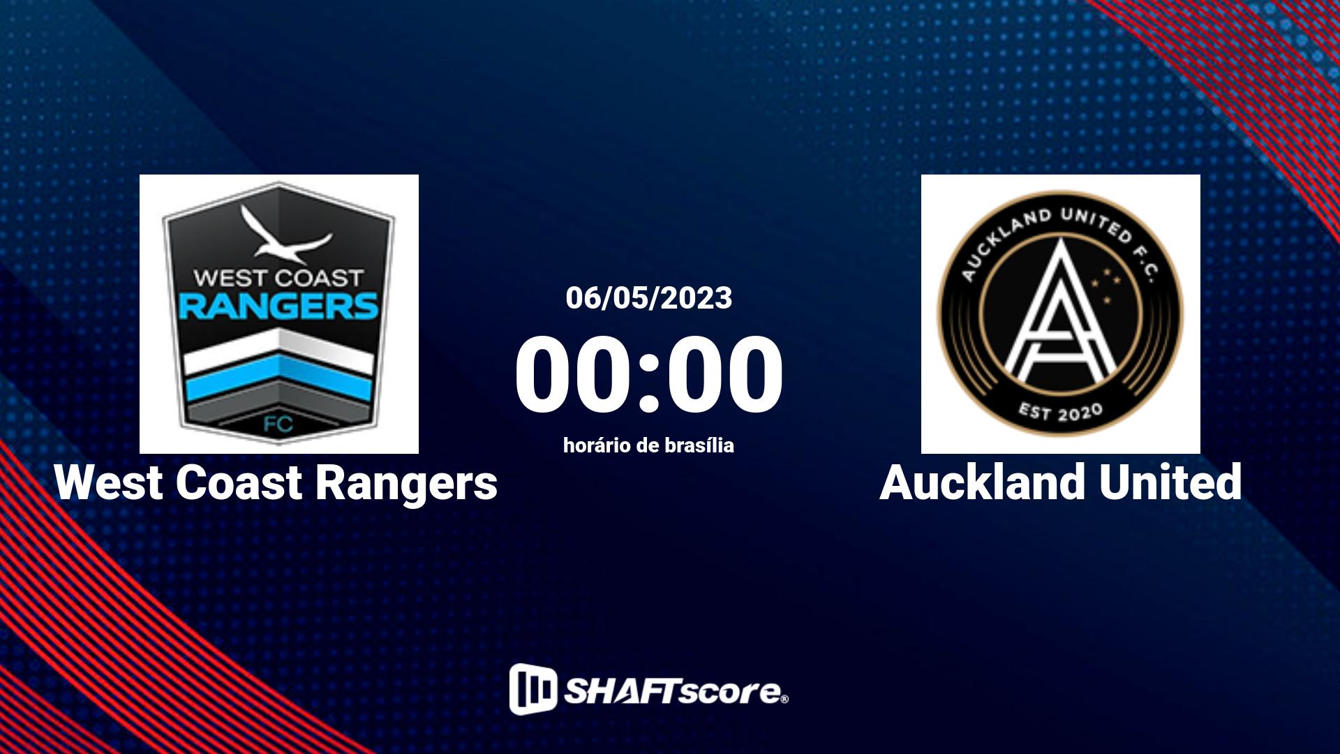 Estatísticas do jogo West Coast Rangers vs Auckland United 06.05 00:00