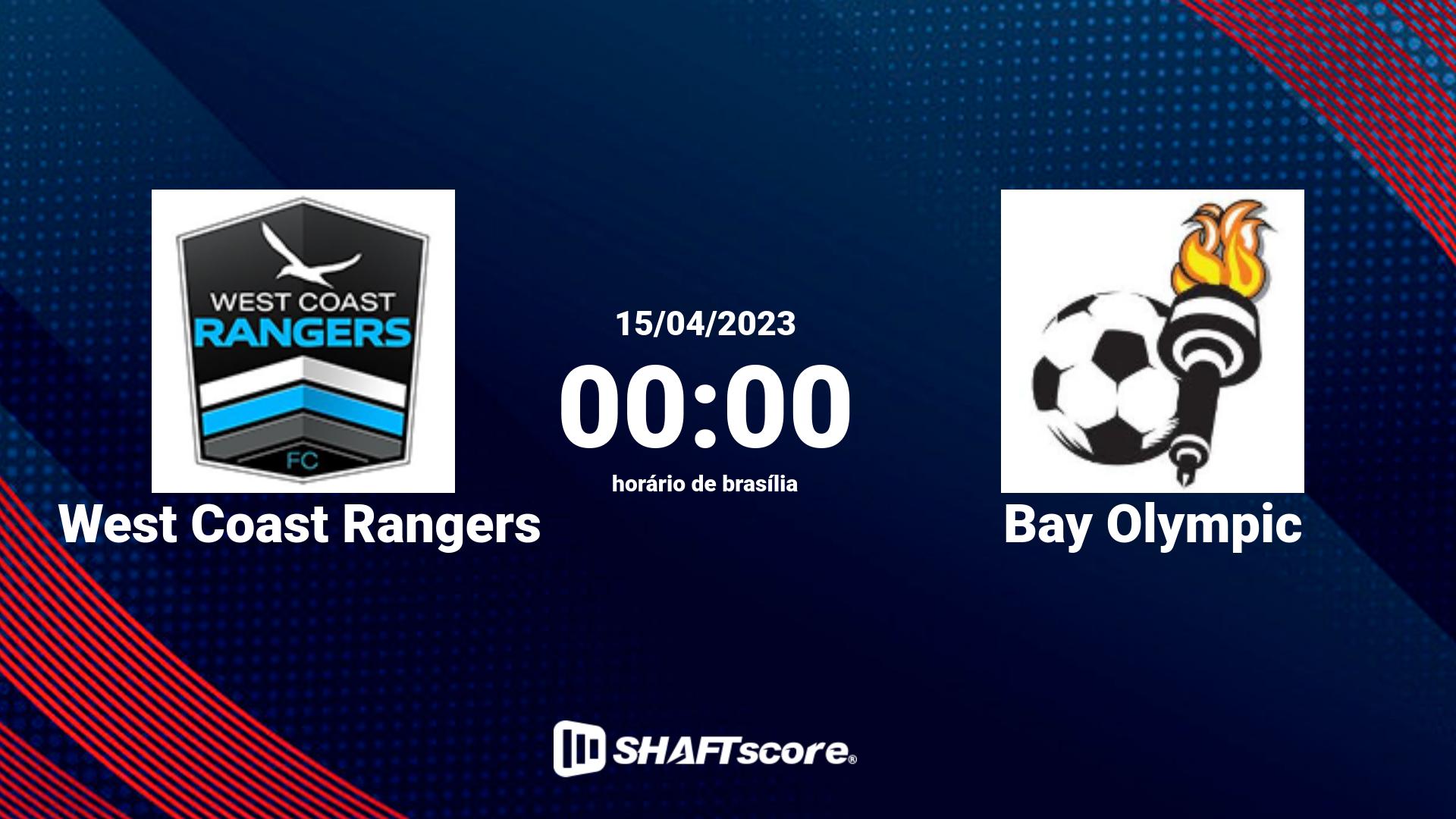 Estatísticas do jogo West Coast Rangers vs Bay Olympic 15.04 00:00