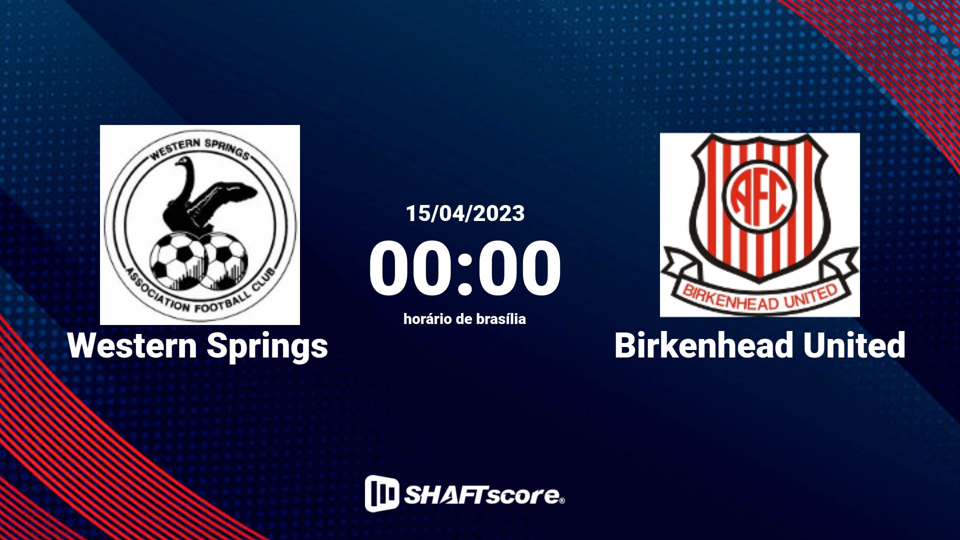 Estatísticas do jogo Western Springs vs Birkenhead United 15.04 00:00