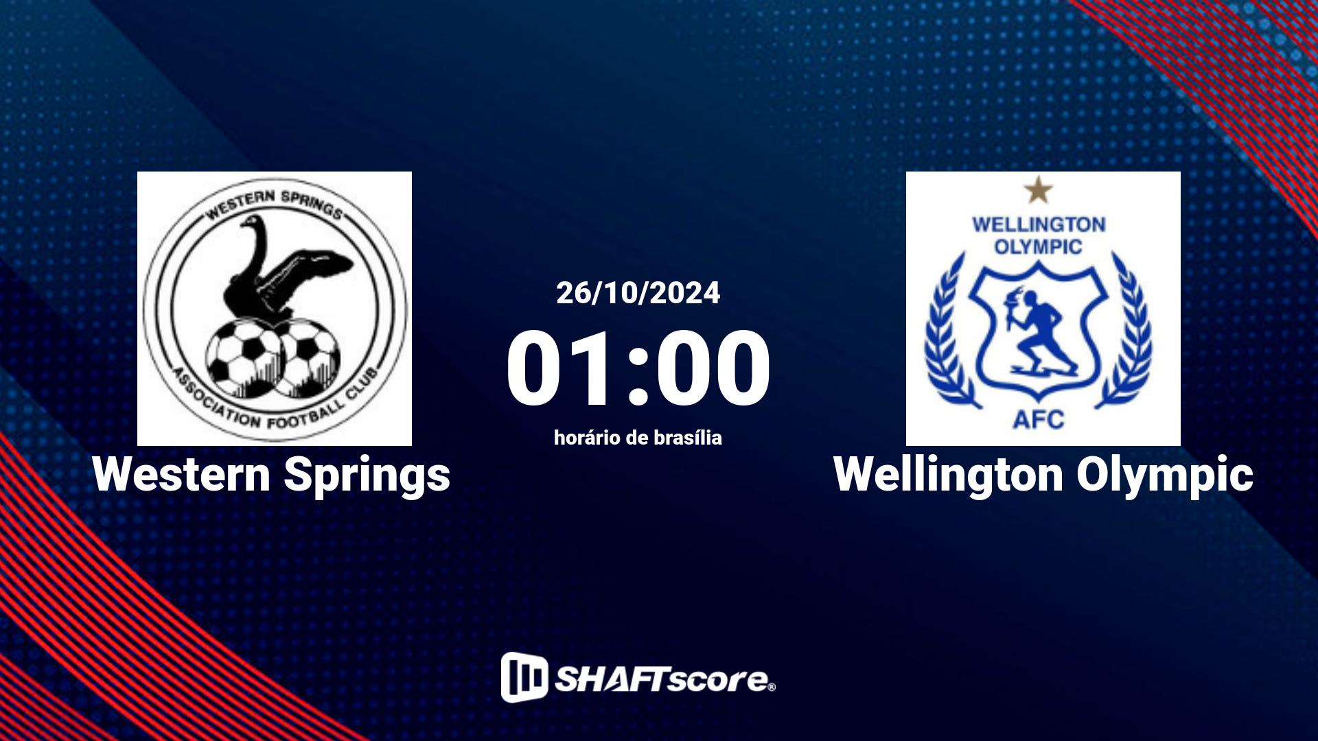 Estatísticas do jogo Western Springs vs Wellington Olympic 26.10 01:00