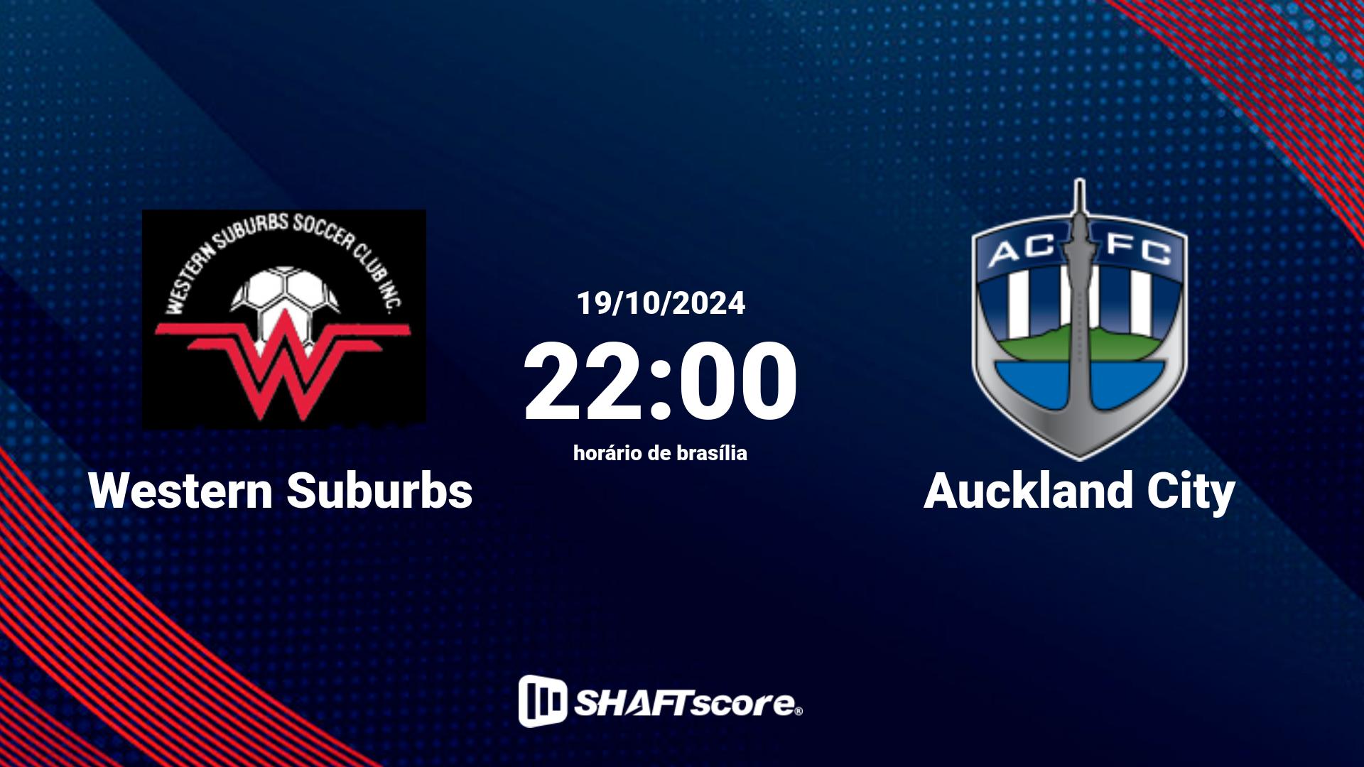 Estatísticas do jogo Western Suburbs vs Auckland City 19.10 22:00