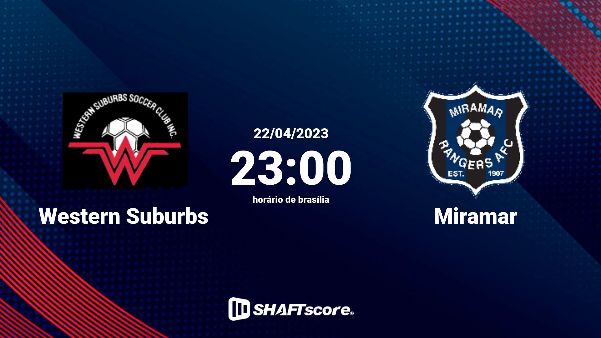 Estatísticas do jogo Western Suburbs vs Miramar 22.04 23:00