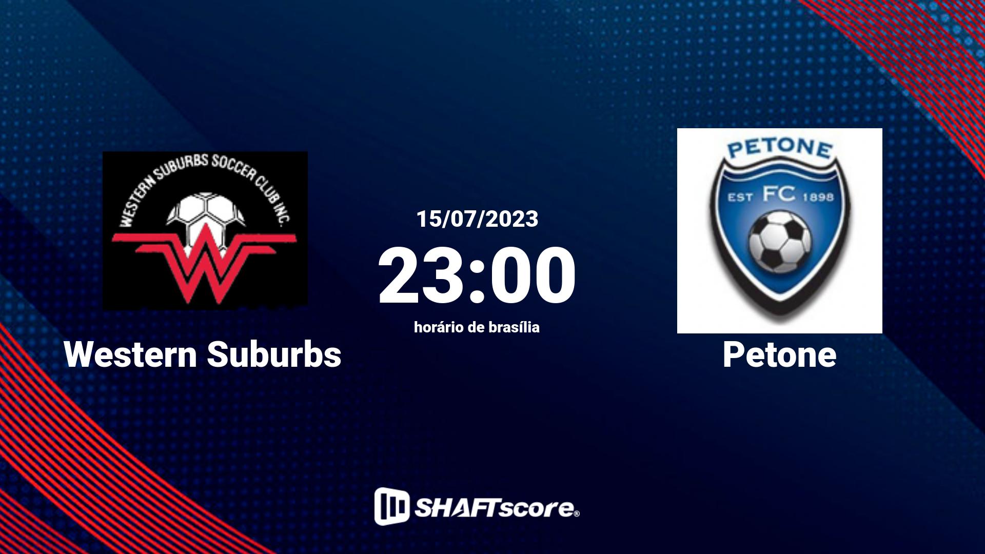 Estatísticas do jogo Western Suburbs vs Petone 15.07 23:00