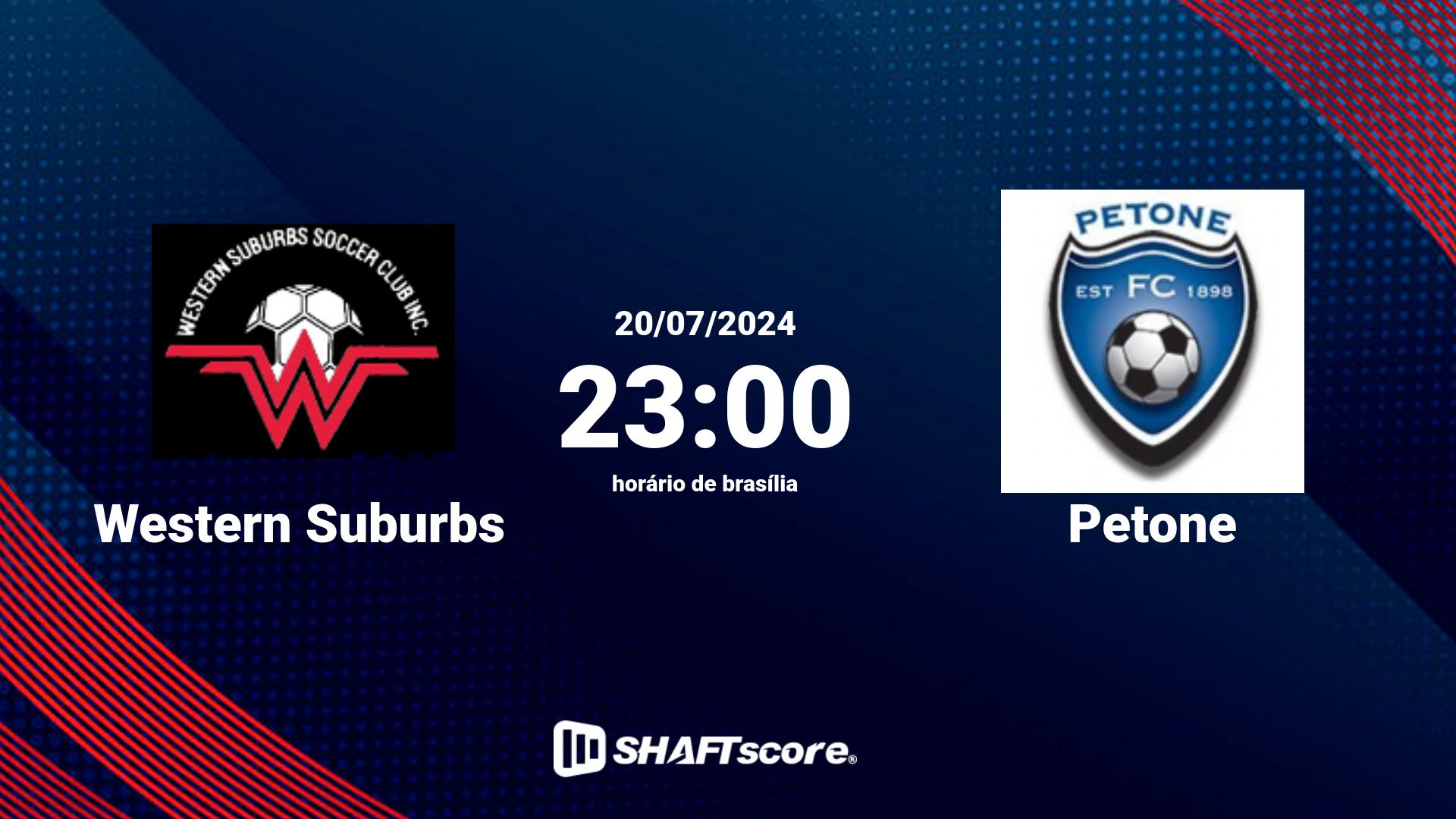 Estatísticas do jogo Western Suburbs vs Petone 20.07 23:00