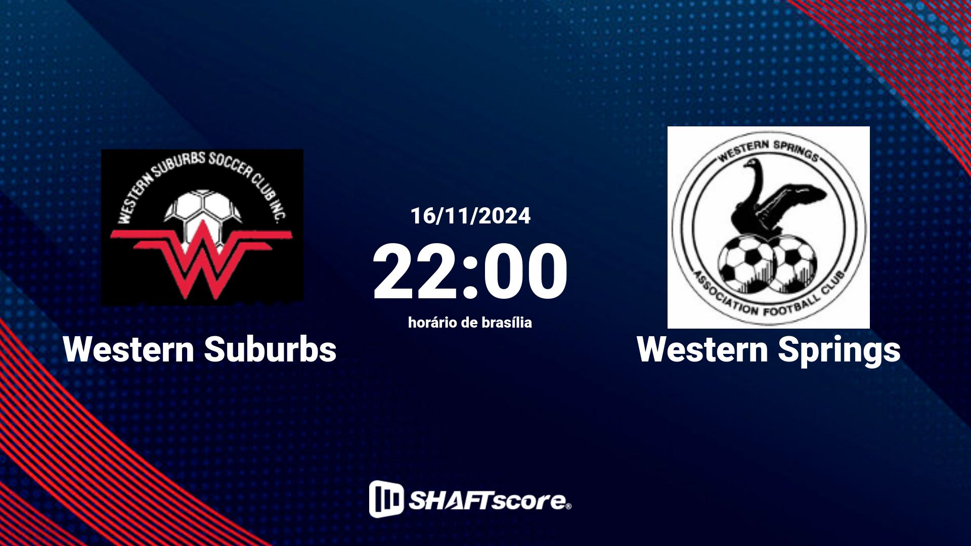 Estatísticas do jogo Western Suburbs vs Western Springs 16.11 22:00