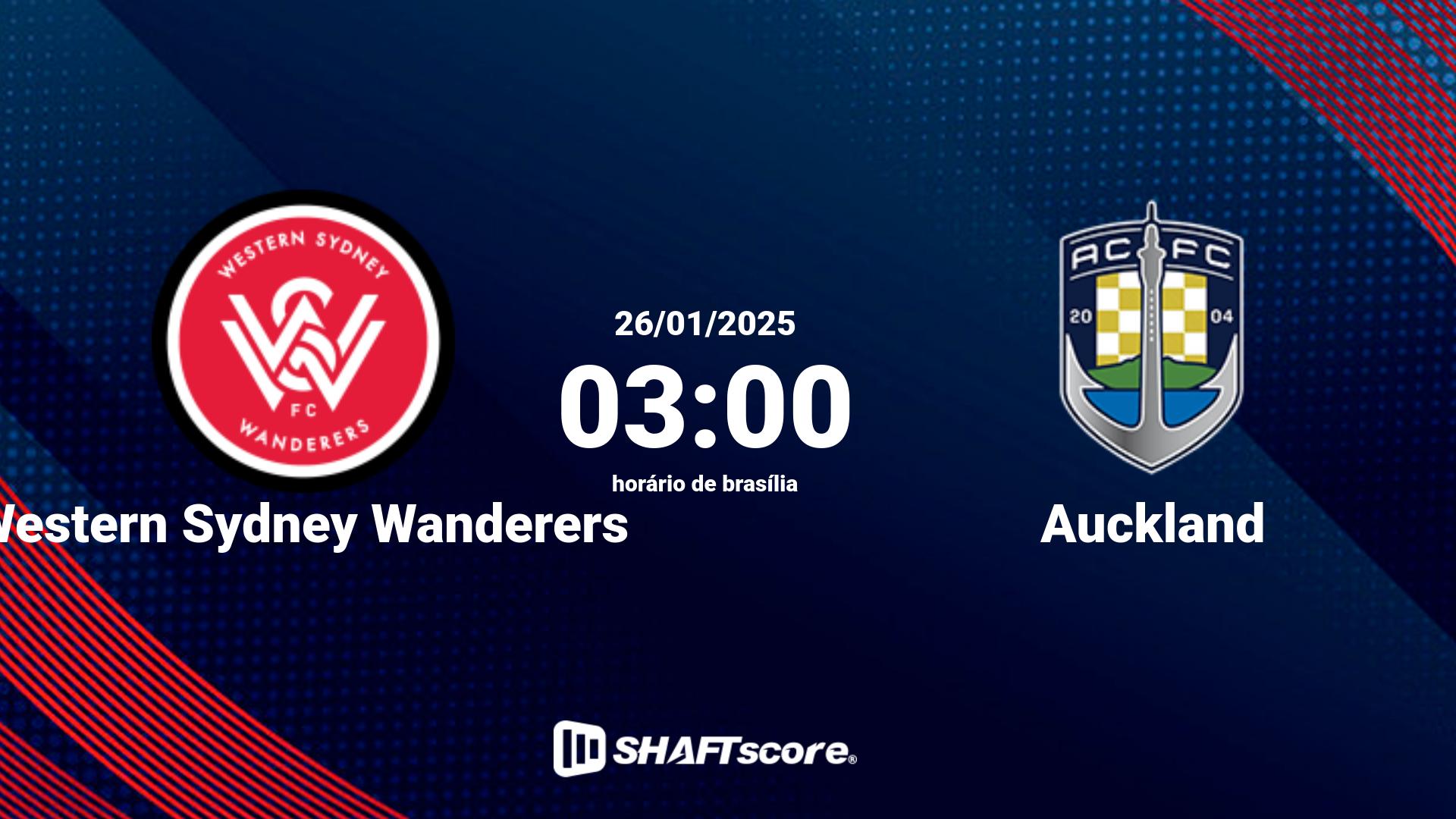 Estatísticas do jogo Western Sydney Wanderers vs Auckland 26.01 03:00