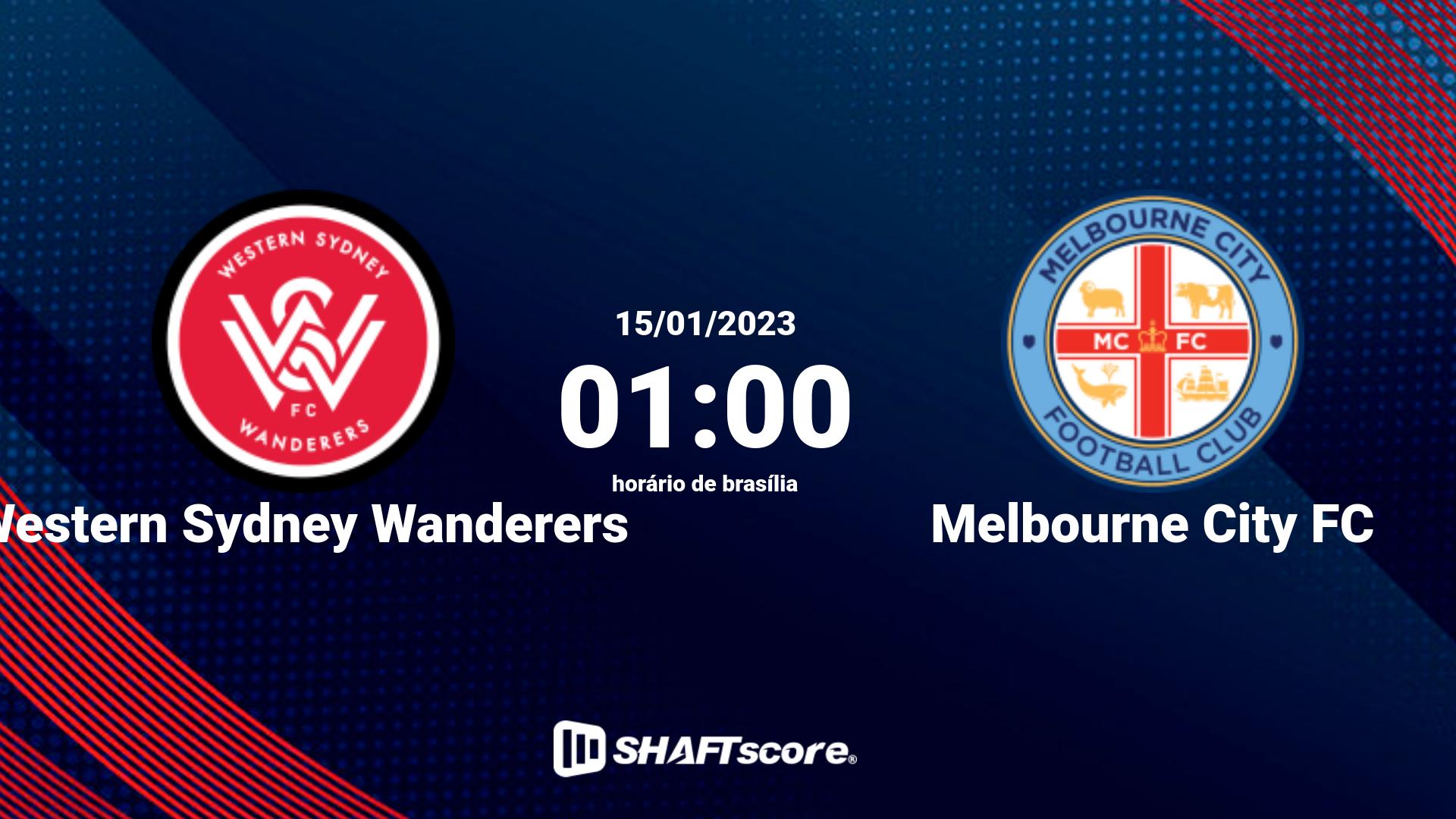 Estatísticas do jogo Western Sydney Wanderers vs Melbourne City FC 15.01 01:00