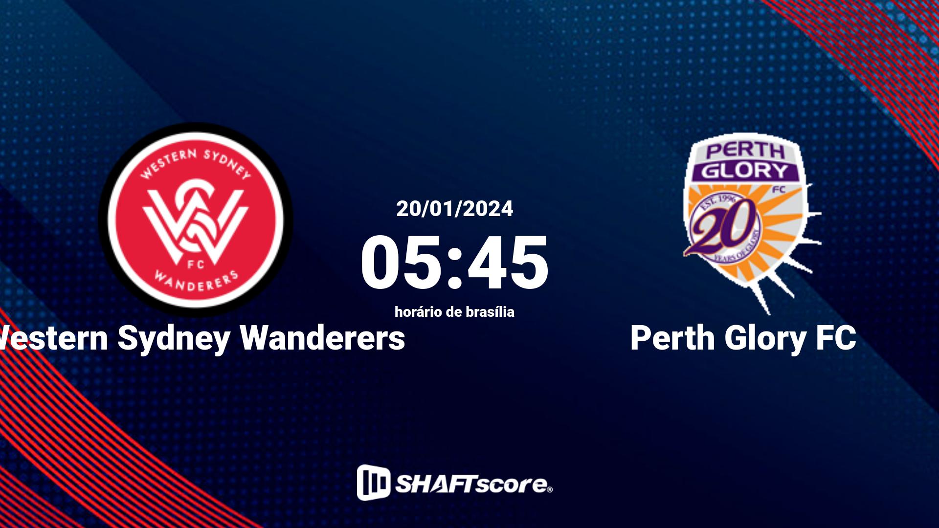 Estatísticas do jogo Western Sydney Wanderers vs Perth Glory FC 20.01 05:45