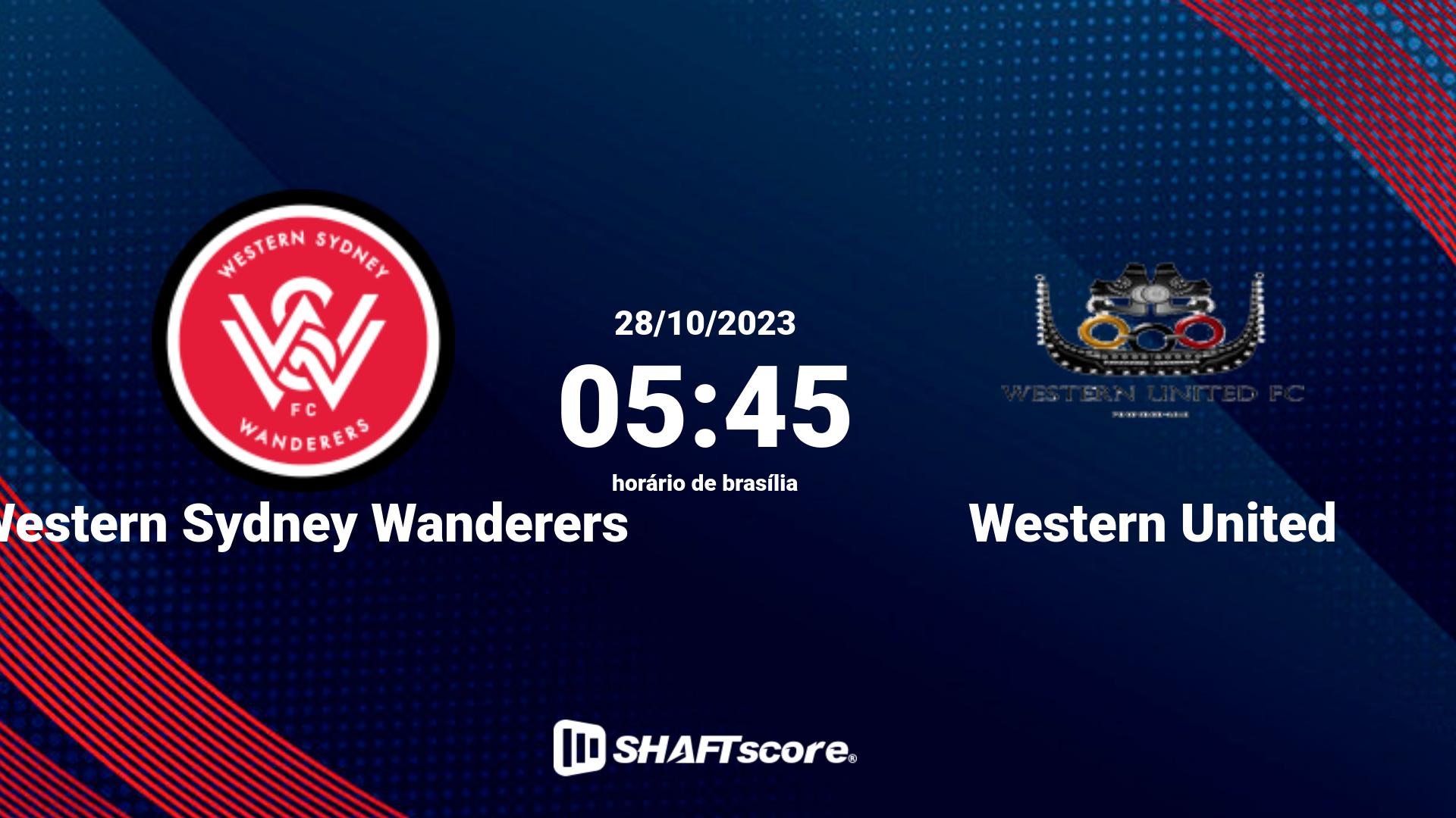 Estatísticas do jogo Western Sydney Wanderers vs Western United 28.10 05:45