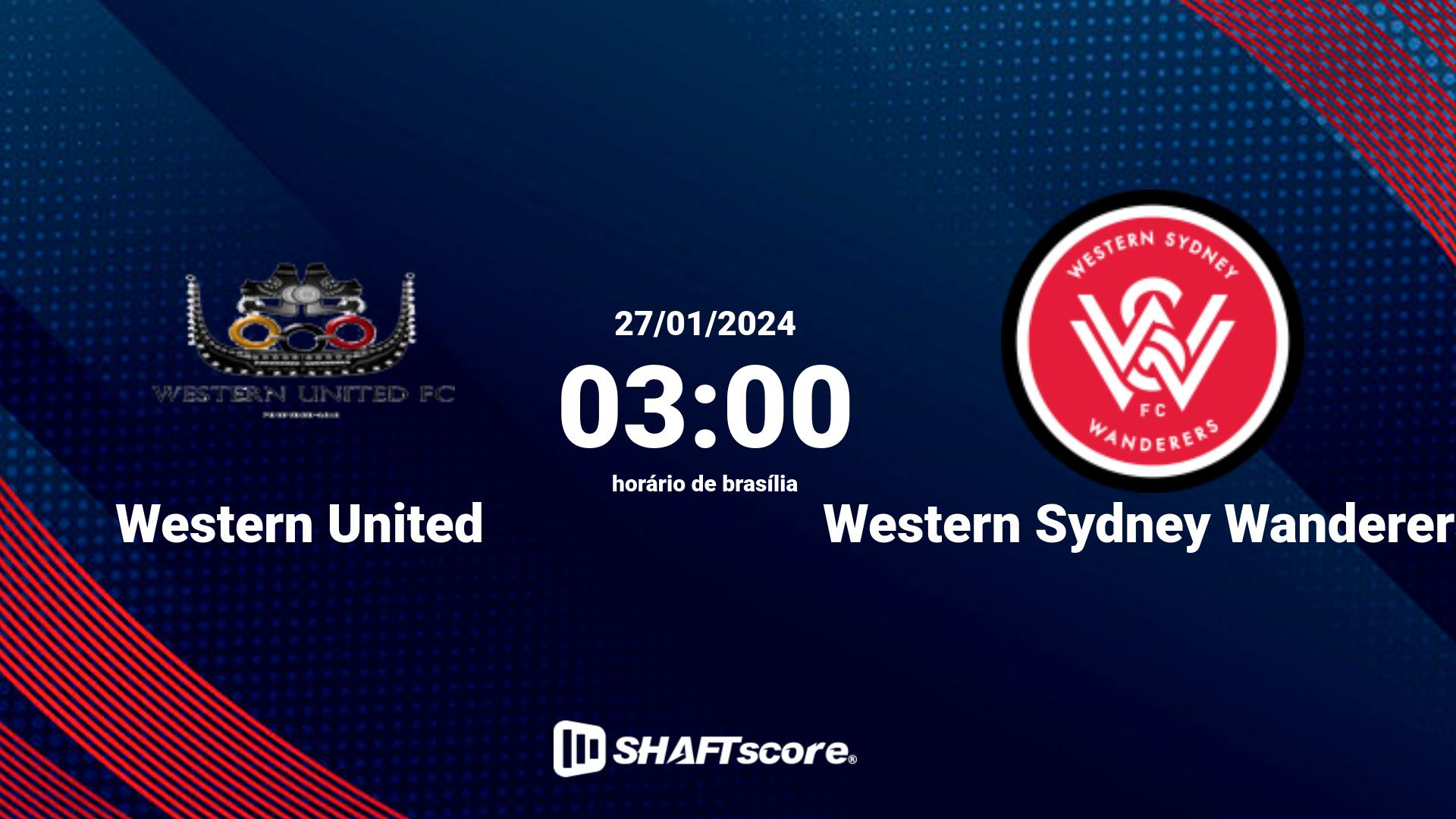 Estatísticas do jogo Western United vs Western Sydney Wanderers 27.01 03:00