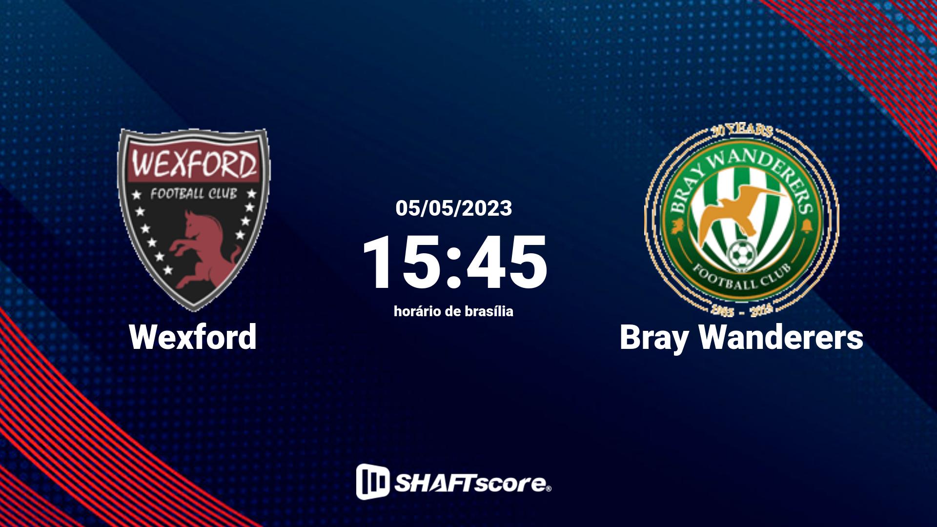 Estatísticas do jogo Wexford vs Bray Wanderers 05.05 15:45