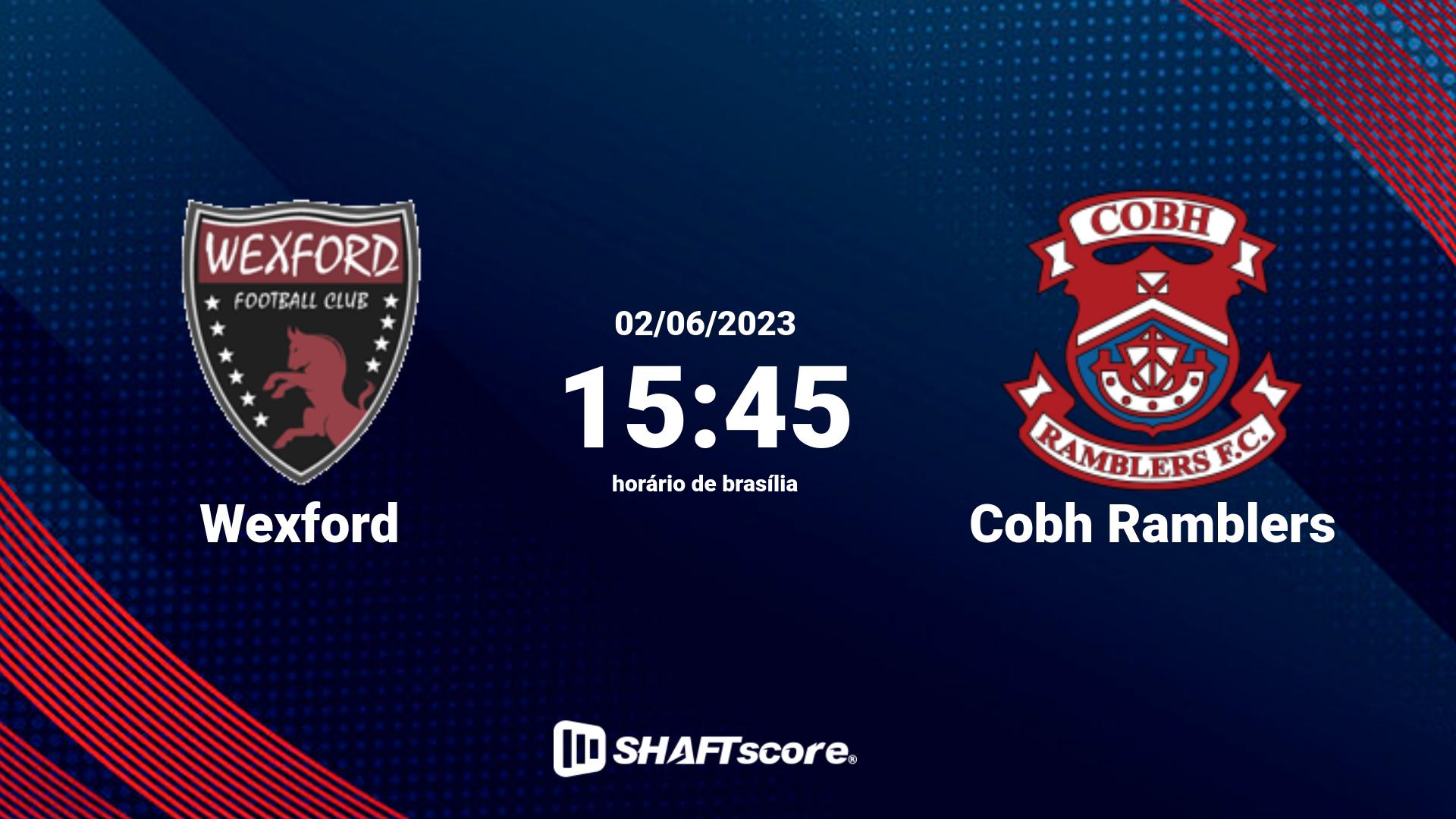 Estatísticas do jogo Wexford vs Cobh Ramblers 02.06 15:45