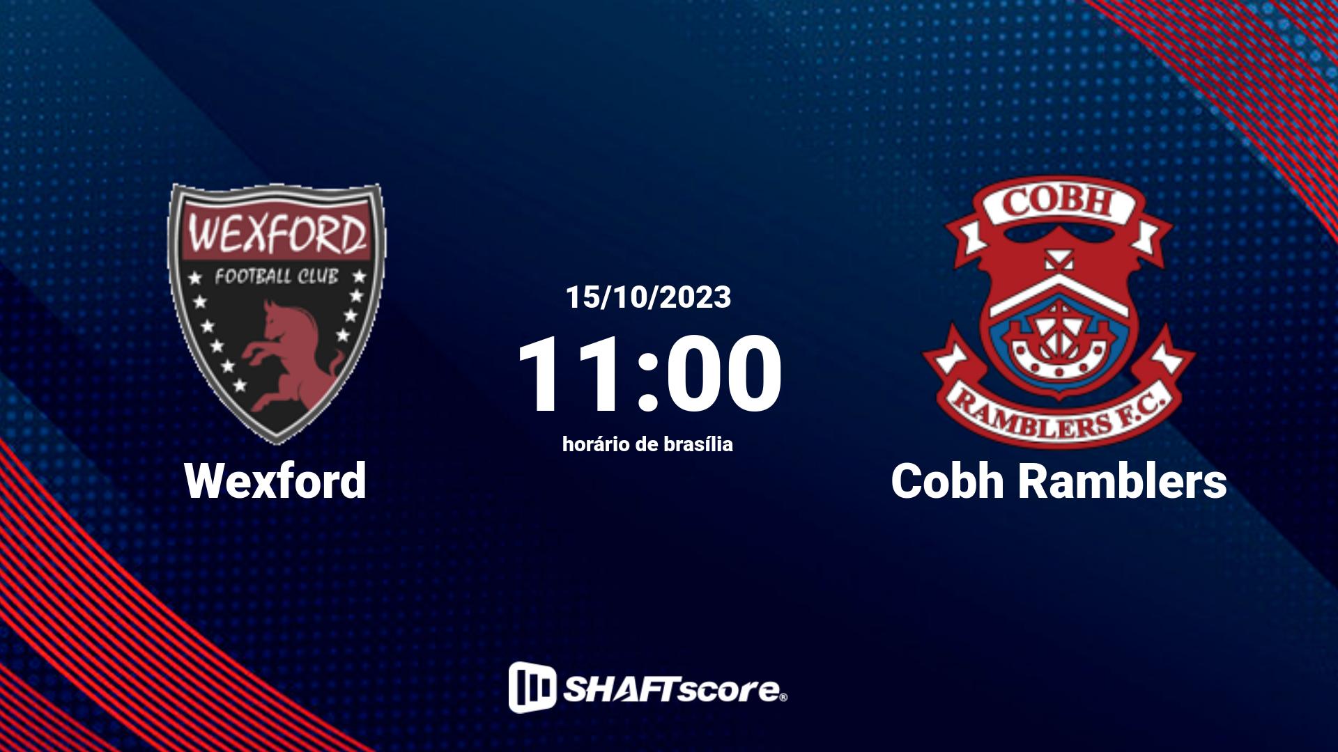 Estatísticas do jogo Wexford vs Cobh Ramblers 15.10 11:00