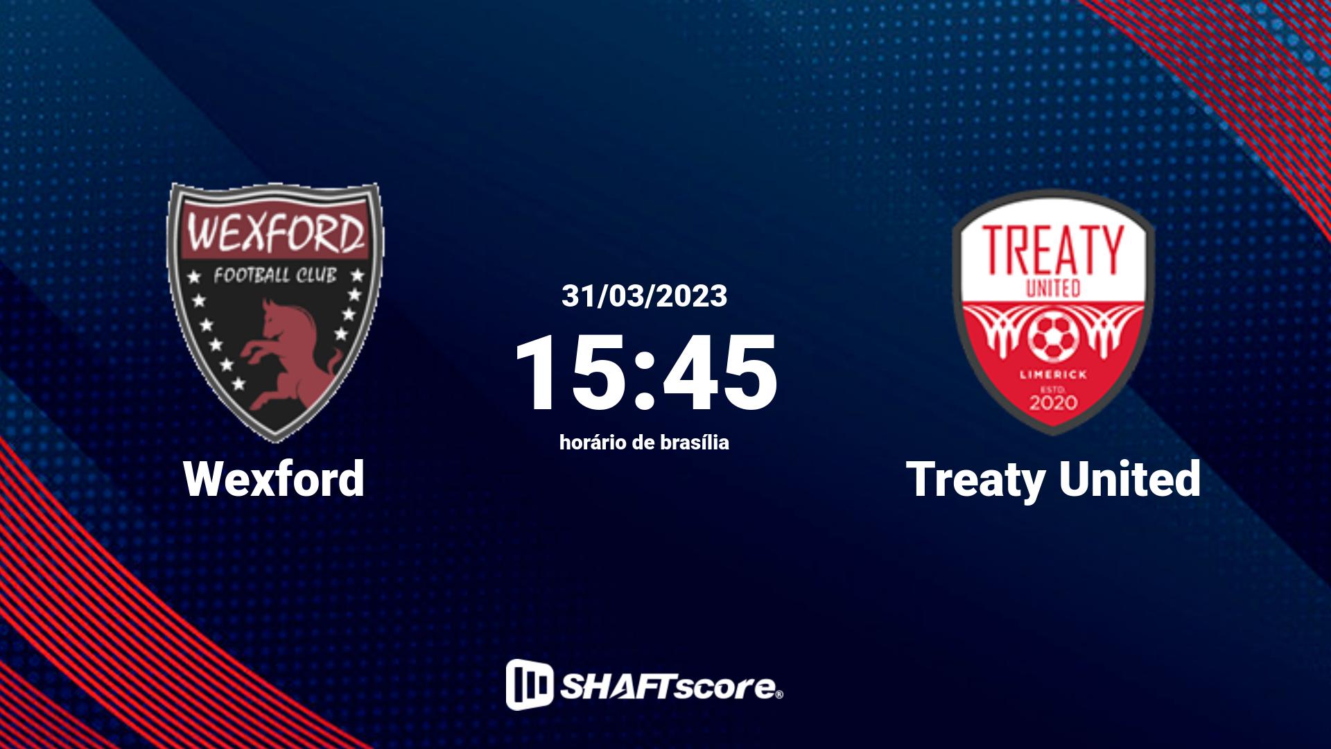 Estatísticas do jogo Wexford vs Treaty United 31.03 15:45